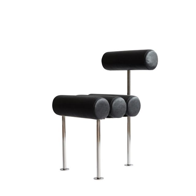 101 Copenhagen Hiro Spisebordsstol Aniline Læder Sort