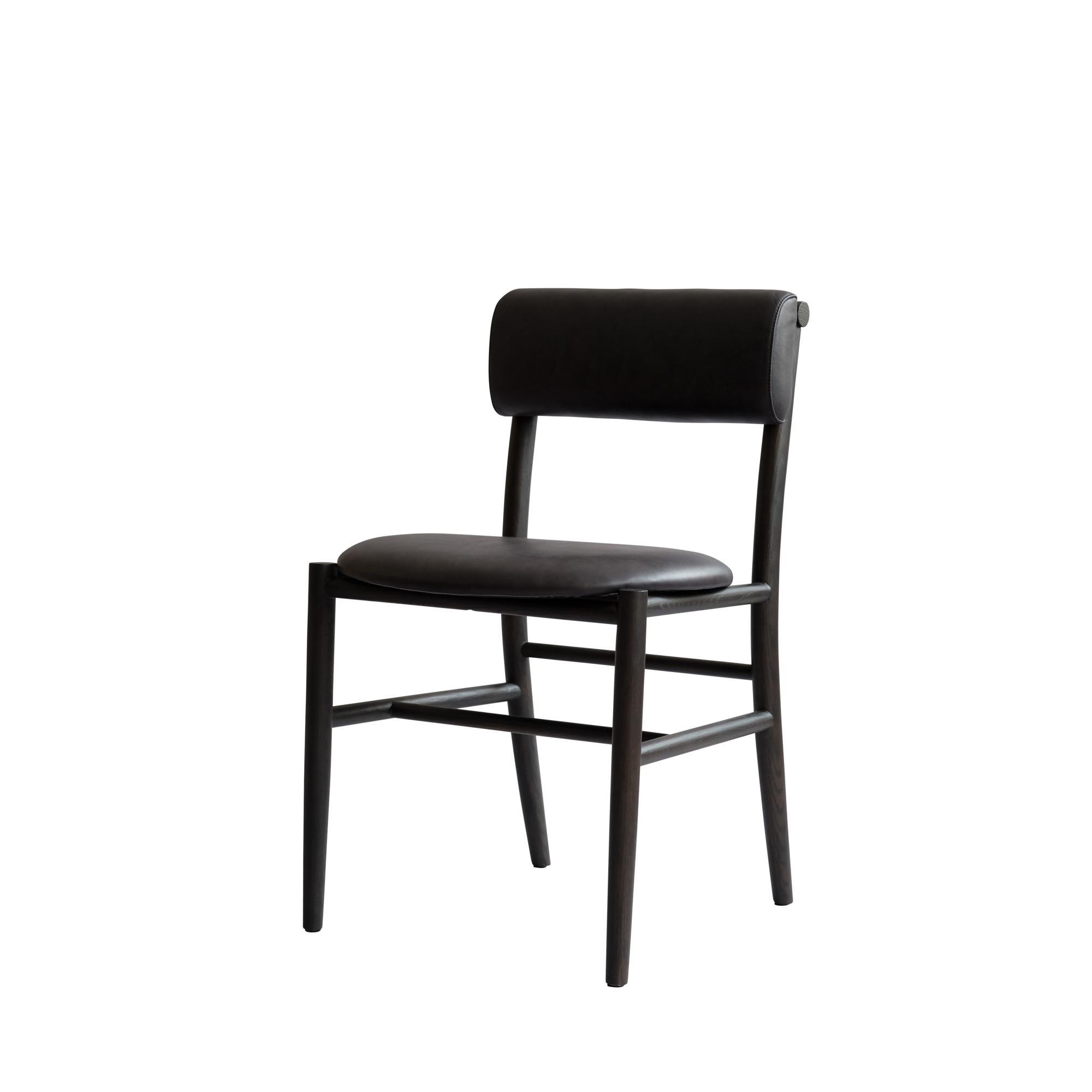 101 Copenhagen Nama Dining Chair Coffee Black/Aniline Black Leather