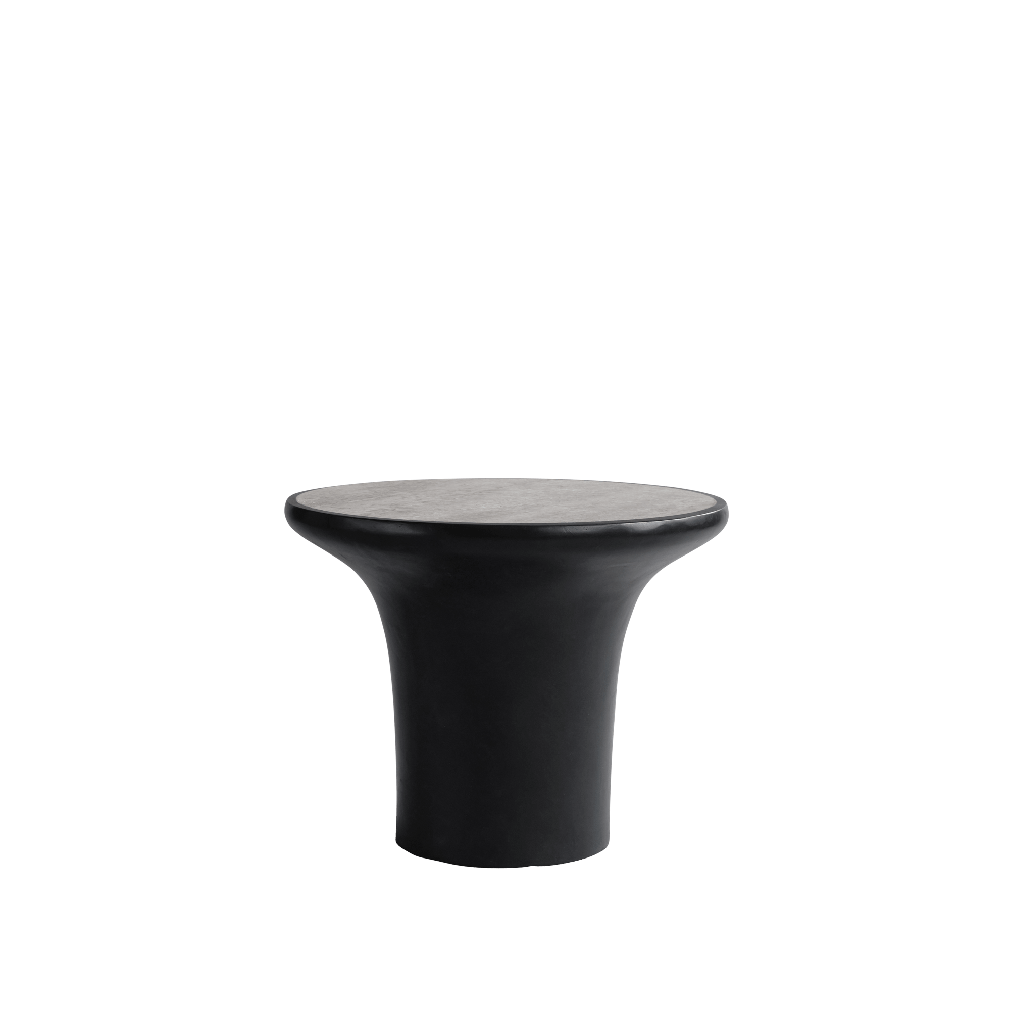 101 Copenhagen Trumpet -sivupöytä, matala, hopeanvärinen travertiini