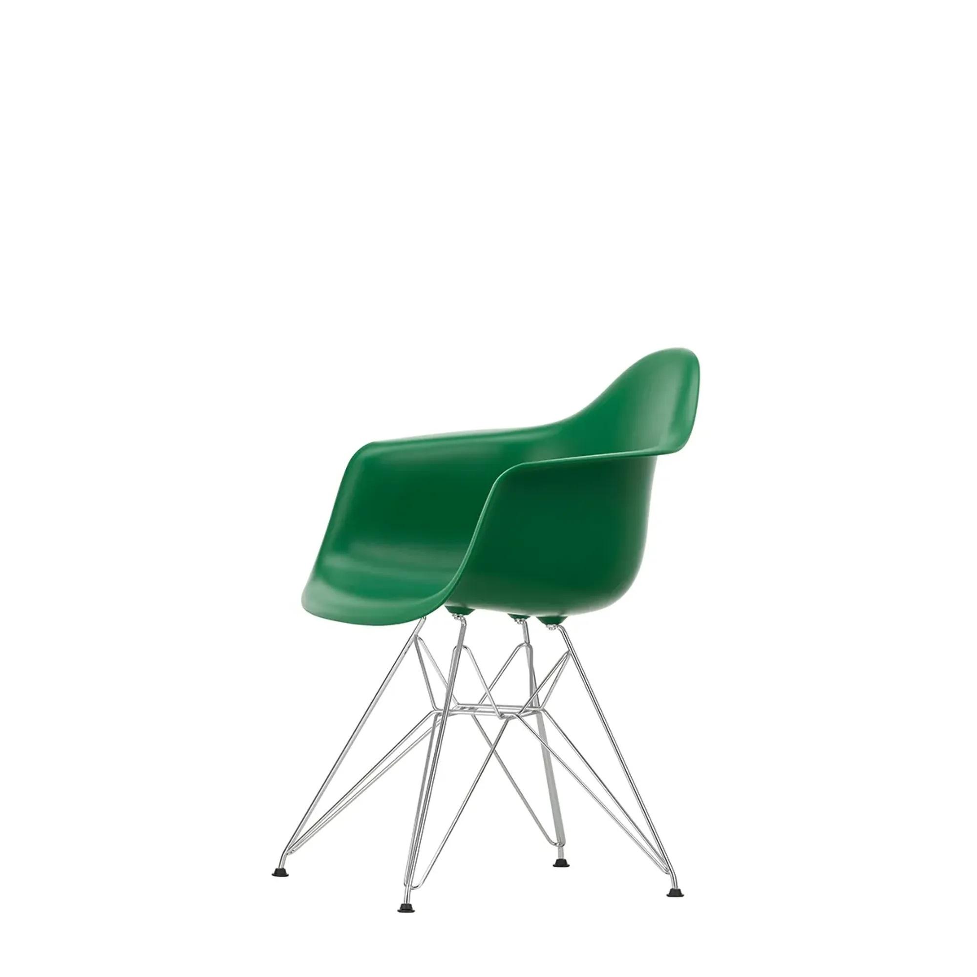 Vitra Eames muovinen DAR-ruokailutuoli RE Emerald/chrome