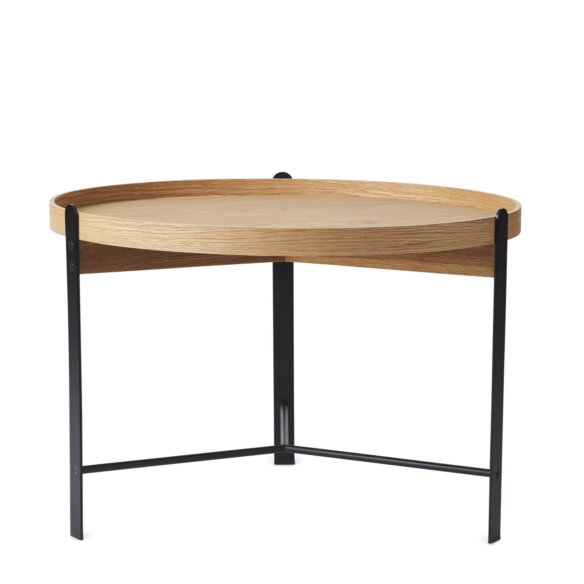 Warm Nordic Compose Coffee Table Ø70 Oak/Black