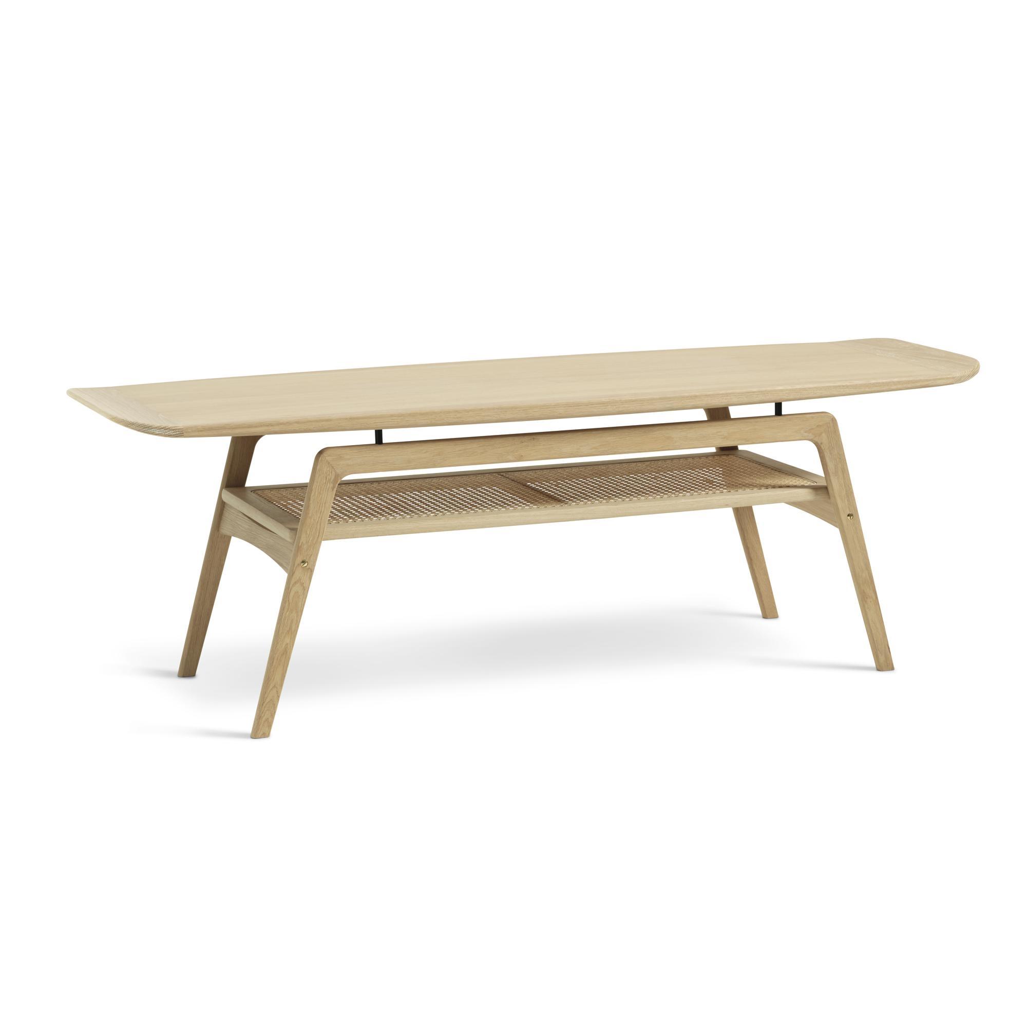 Warm Nordic Surfboard Coffee Table Oak w. Shelf