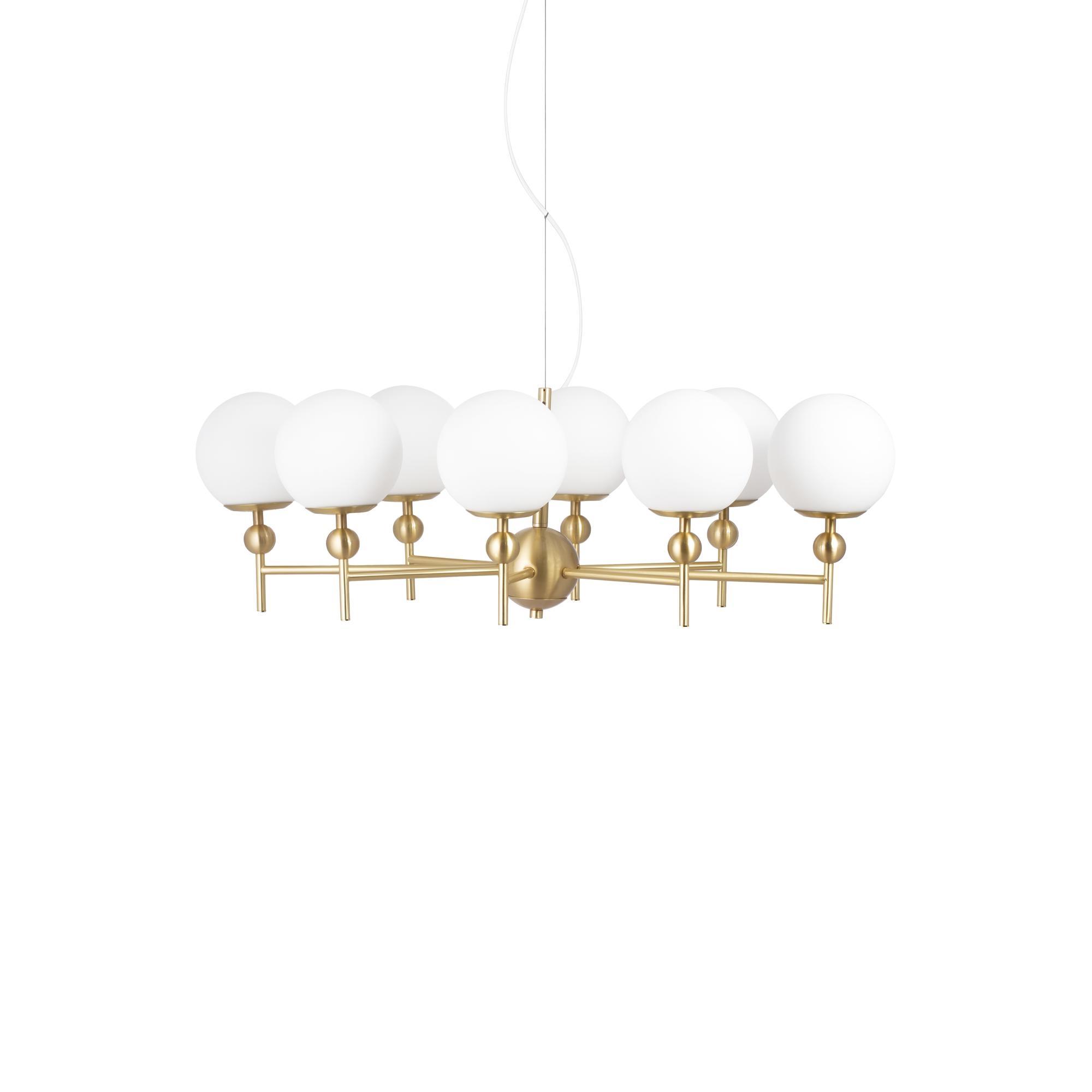 Globen Lighting Astrid 85 Pendant Brushed Brass/ White