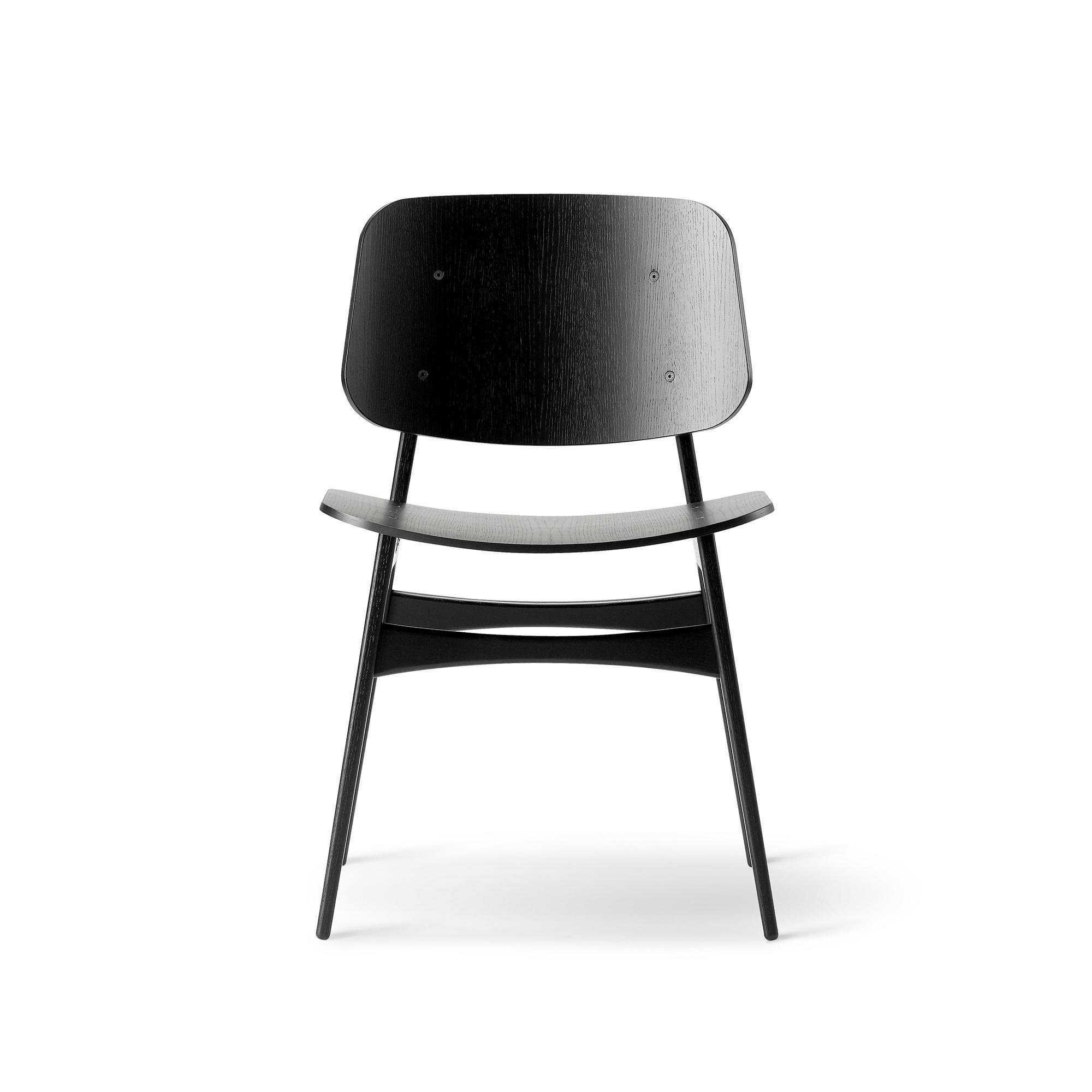 Fredericia Furniture Søborg Wood Esstischstuhl Schwarz Lackiert