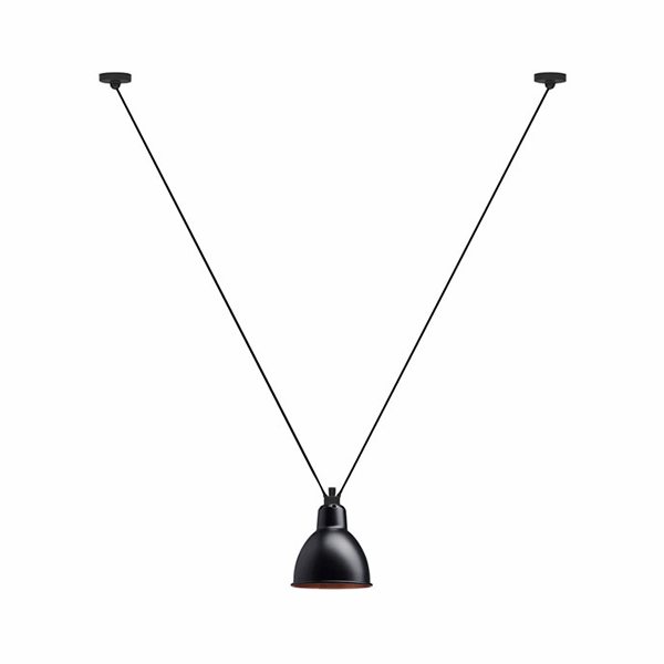 Lampe Gras N323 Pendel Mat Sort/Kobber Round thumbnail