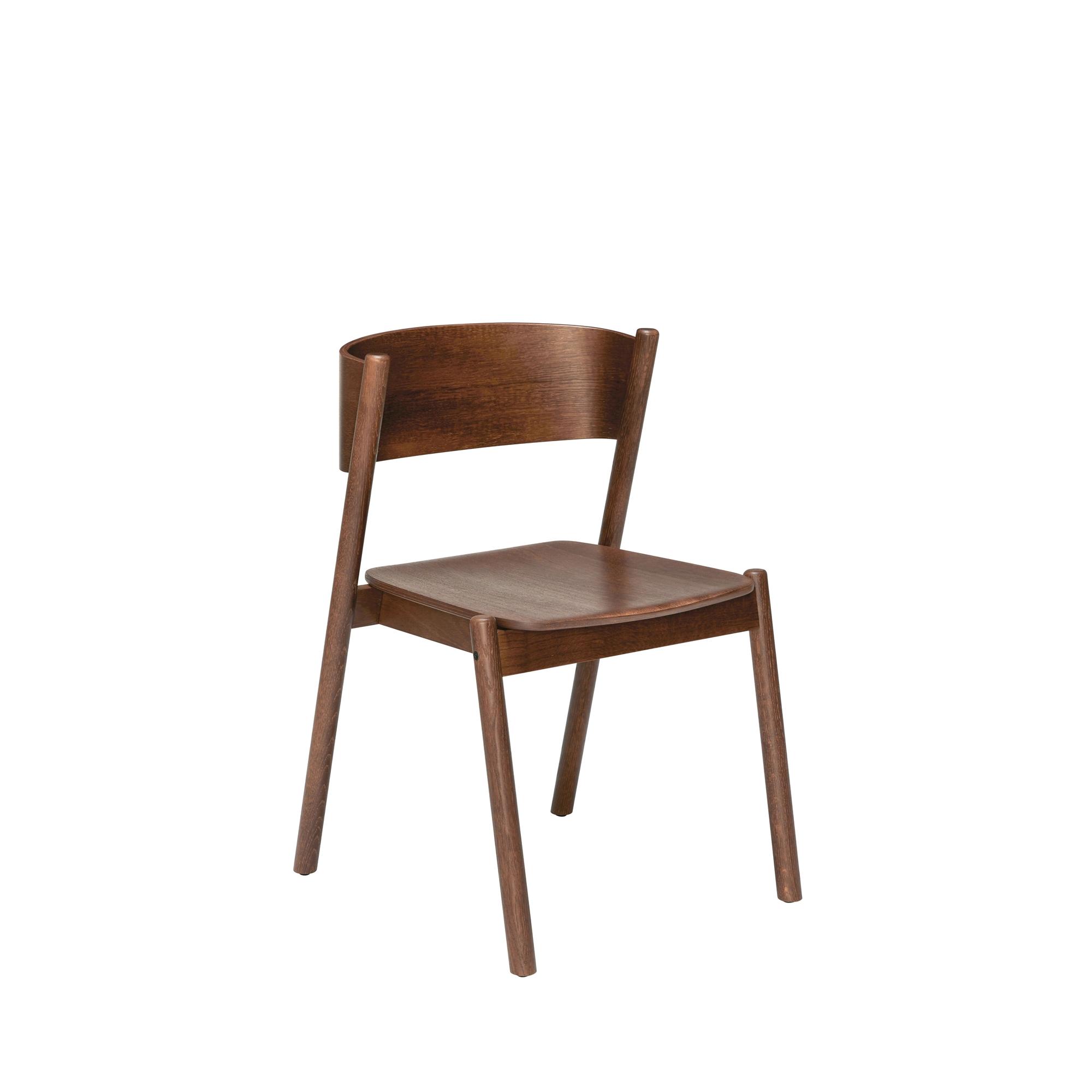 Hübsch Oblique Dining Chair Dark Brown