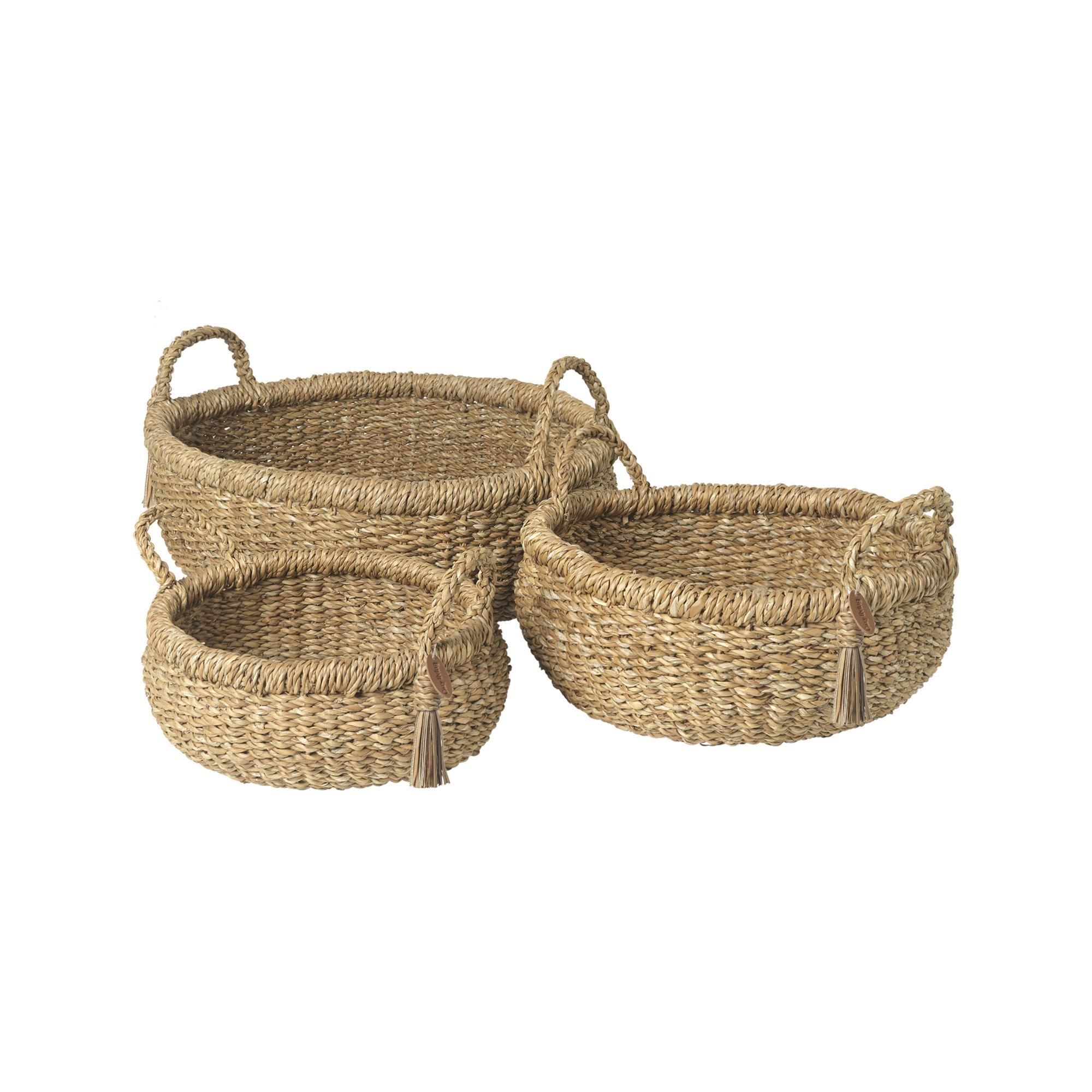 Cozy Living Sara Korb 3er-Set Hogla Seegras