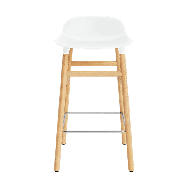 Normann Copenhagen Form Barstol H65 cm Hvid/Egetræ