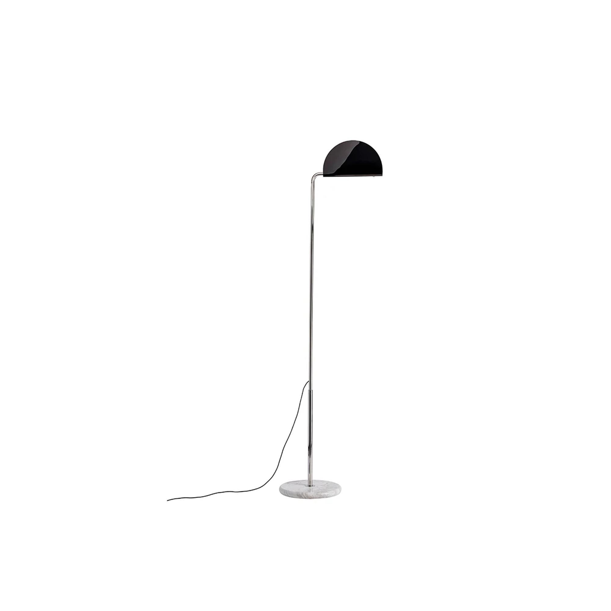 DCWéditions Mezzaluna Floor Lamp Chrome/ Black