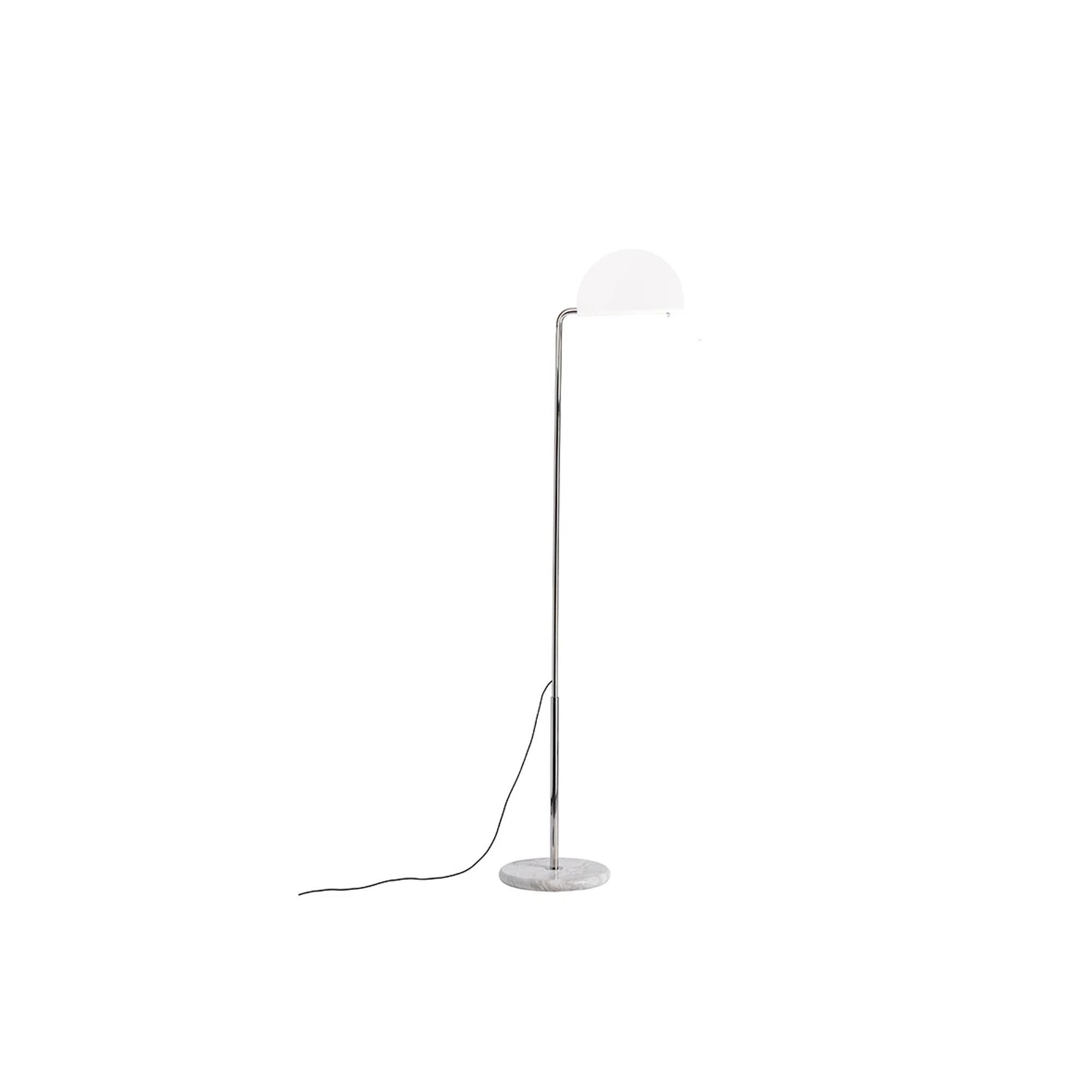 DCWéditions Mezzaluna Lampadaire Chrome/ Blanc