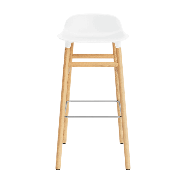 Normann Copenhagen Form Barstol H75 cm Hvid/Egetræ