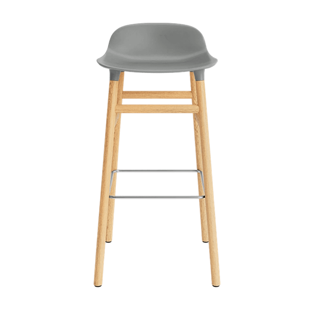 Normann Copenhagen Form Barstol H75 cm Grå/Egetræ