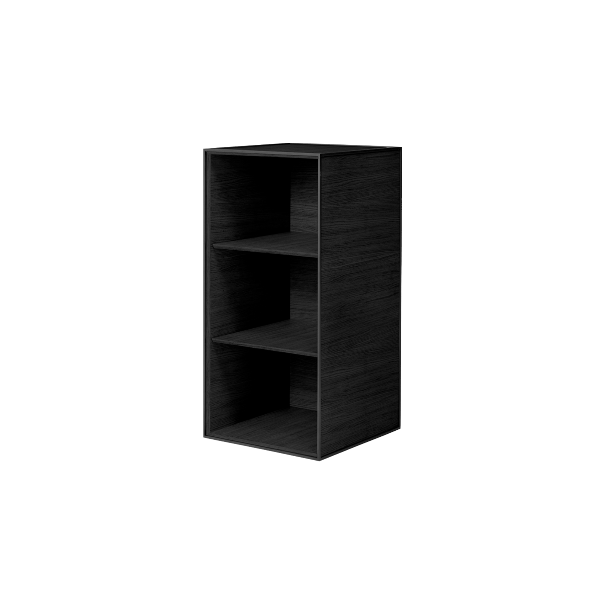 Audo Frame Cabinet 70 w. 2 Shelves Black-stained Ash