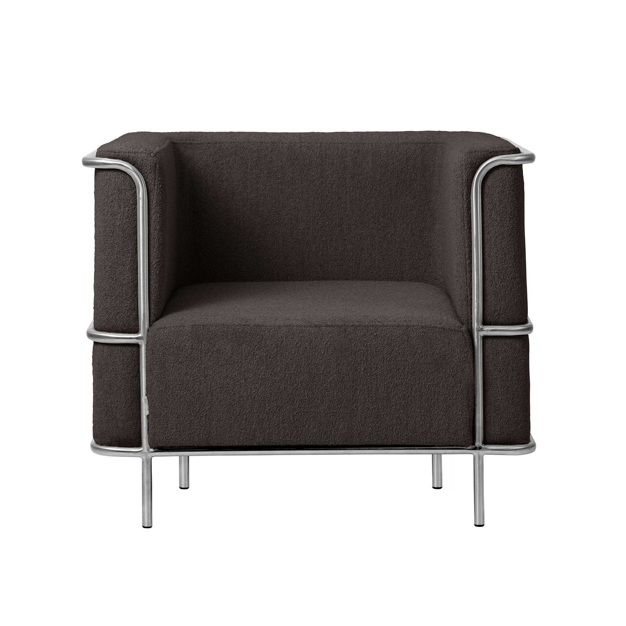 Kristina Dam Studio Modernist Lænestol Bouclé Chocolate Brun