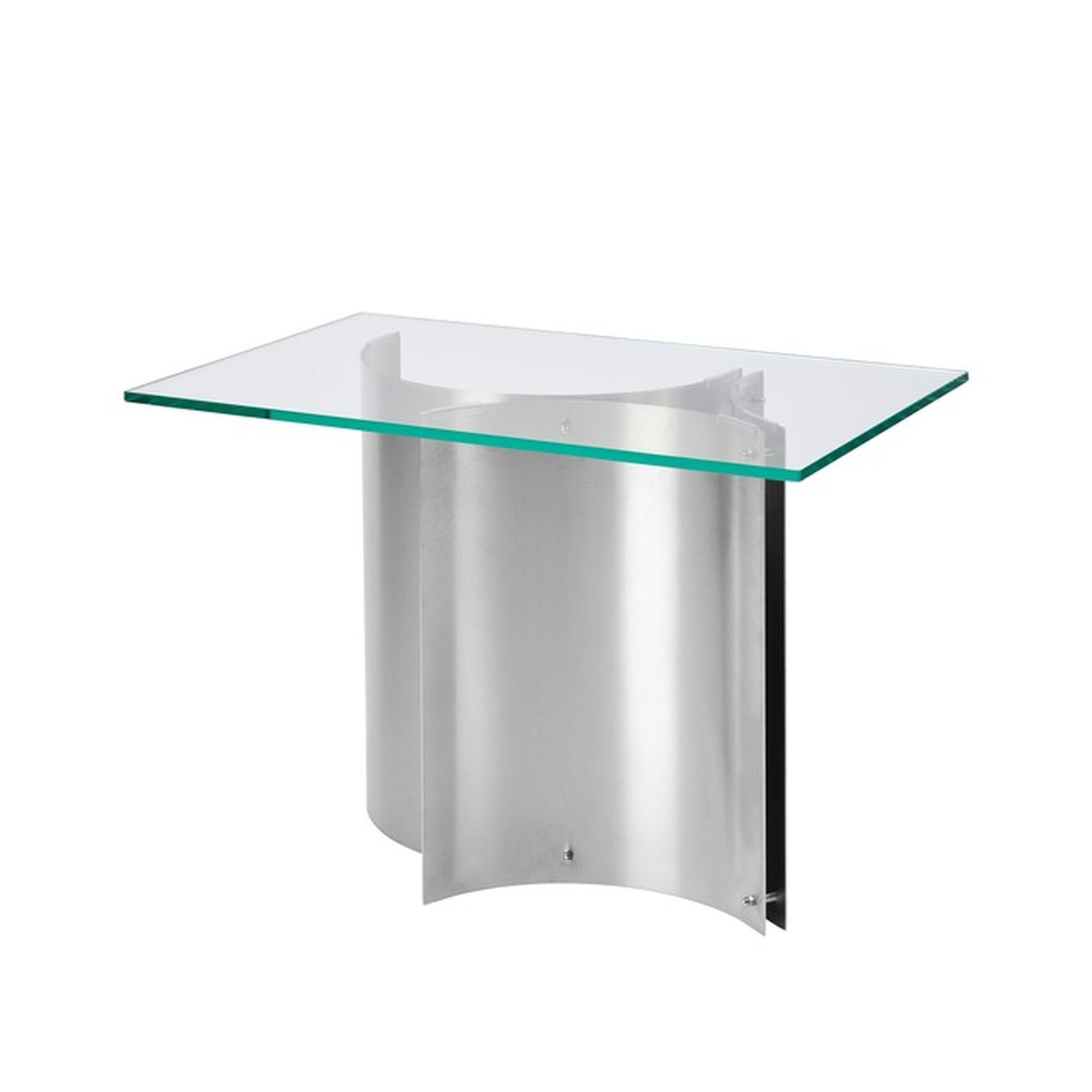 Kristina Dam Studio Curated Side Table Brushed Stainless steel/ Glass