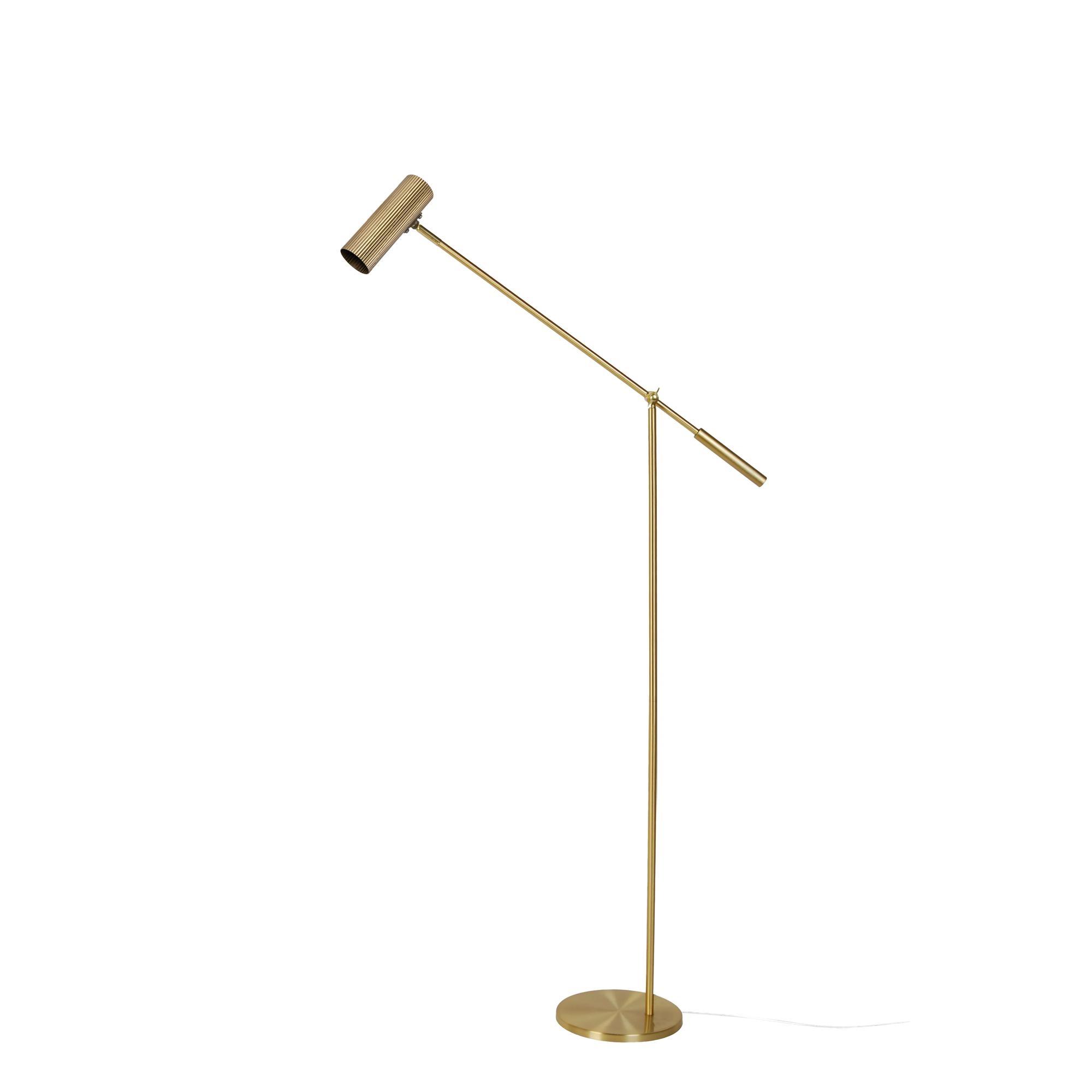 Globen Lighting Hubble Floor Lamp Brushed Brass