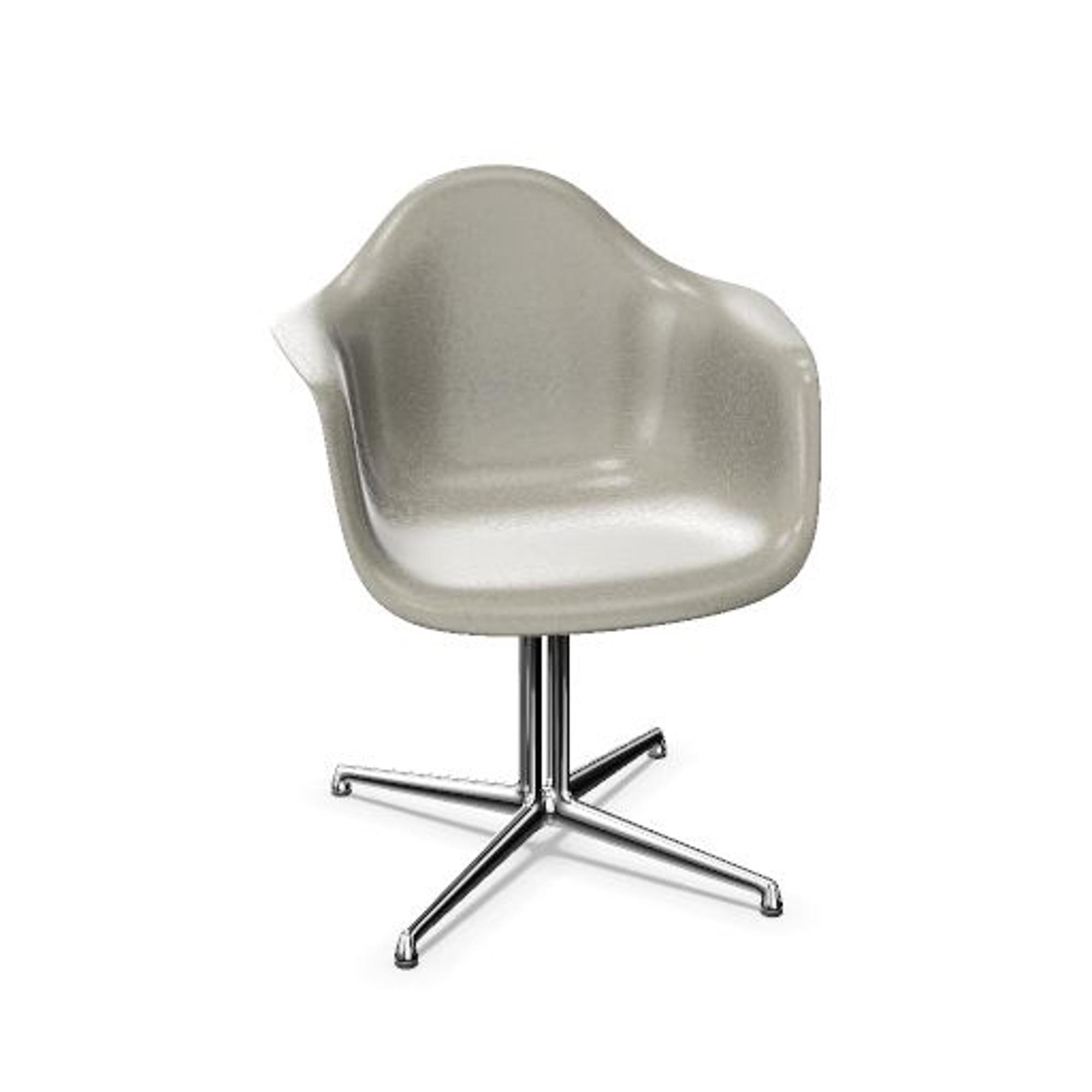 Vitra Eames Fiberglass DAL -ruokapöydän tuoli, raaka umbra/kromi