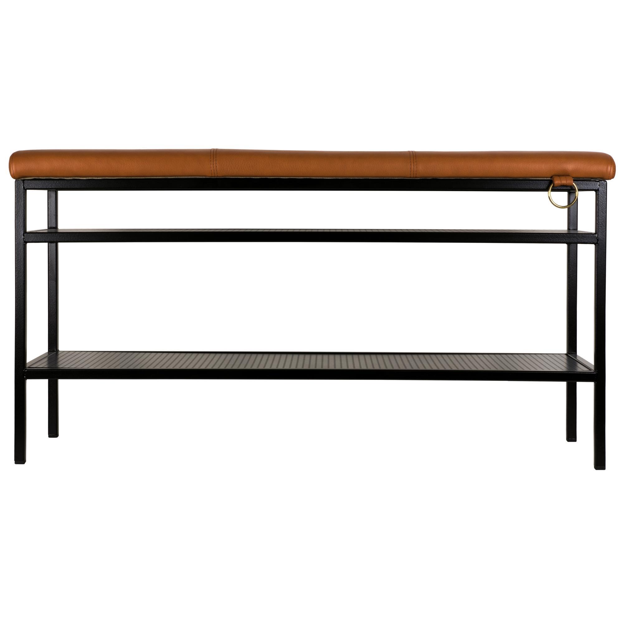 Maze Nancy Bench Black/Cognac