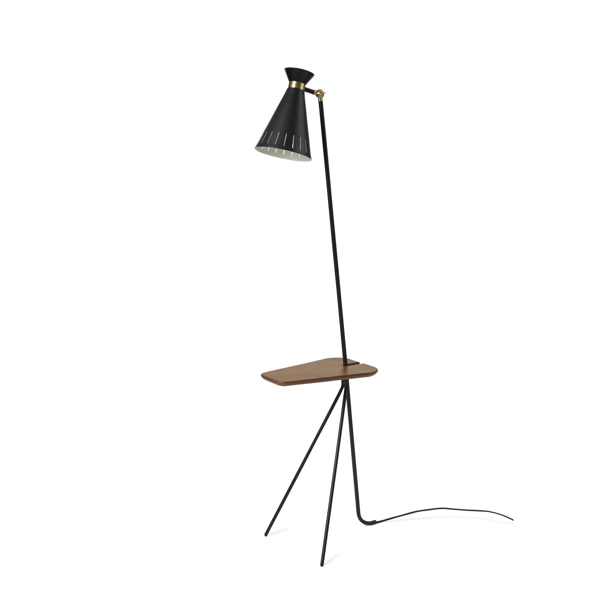 Warm Nordic Cone Golvlampa M. Bord Svart Noir