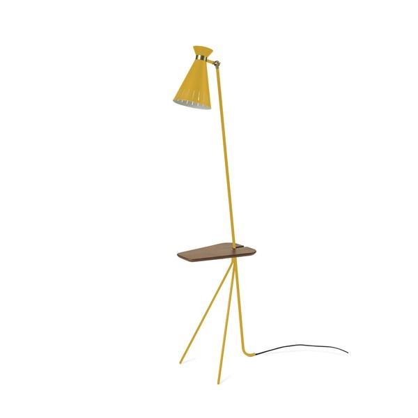 Warm Nordic Cone Golvlampa M. Bord honung Gul