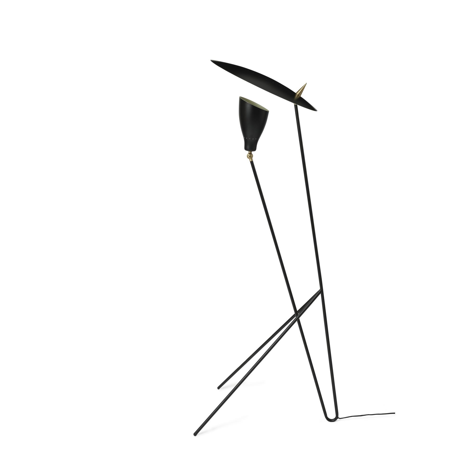 Warm Nordic Silhouette Floor Lamp Black Noir