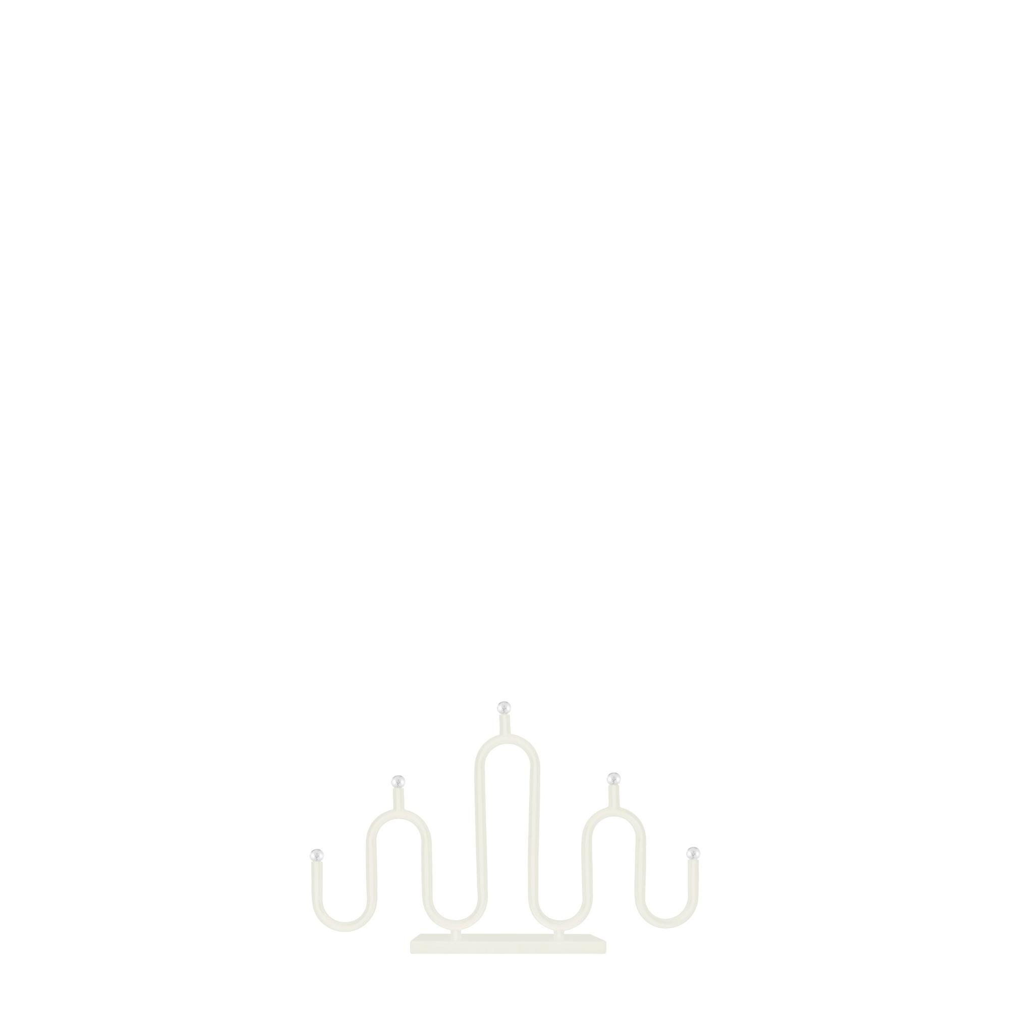 Globen Lighting Noel 5 Advent Candle Holder/Portable Lamp Ivory White