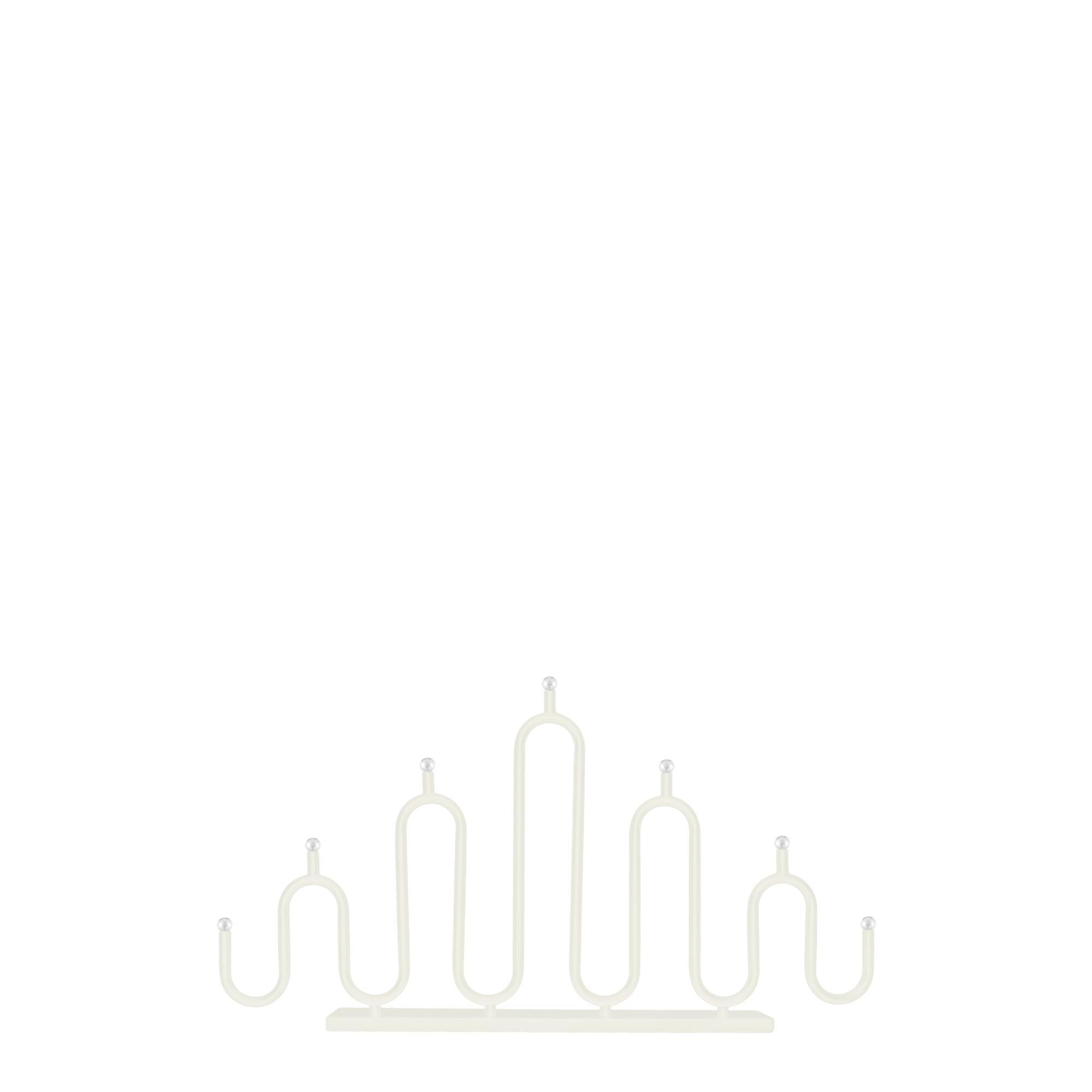 Globen Lighting Noel 7 Advent Candle Holder/Portable Lamp Ivory White
