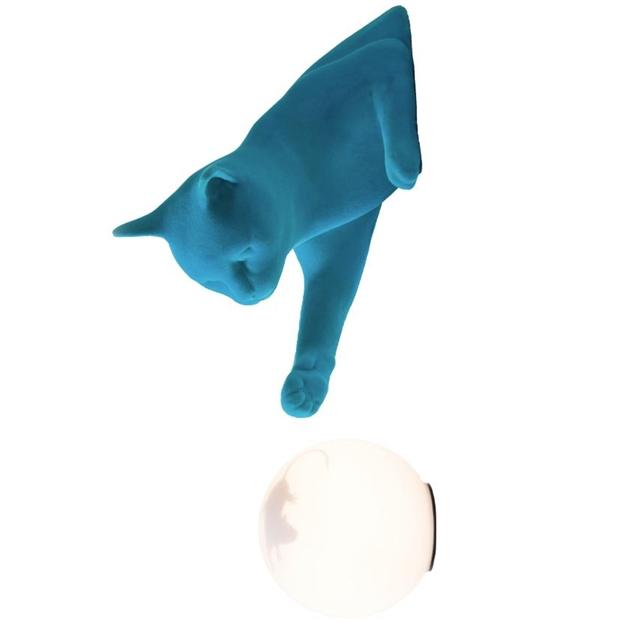Karman Maoo Vegglampe Lys Blå Fløyel