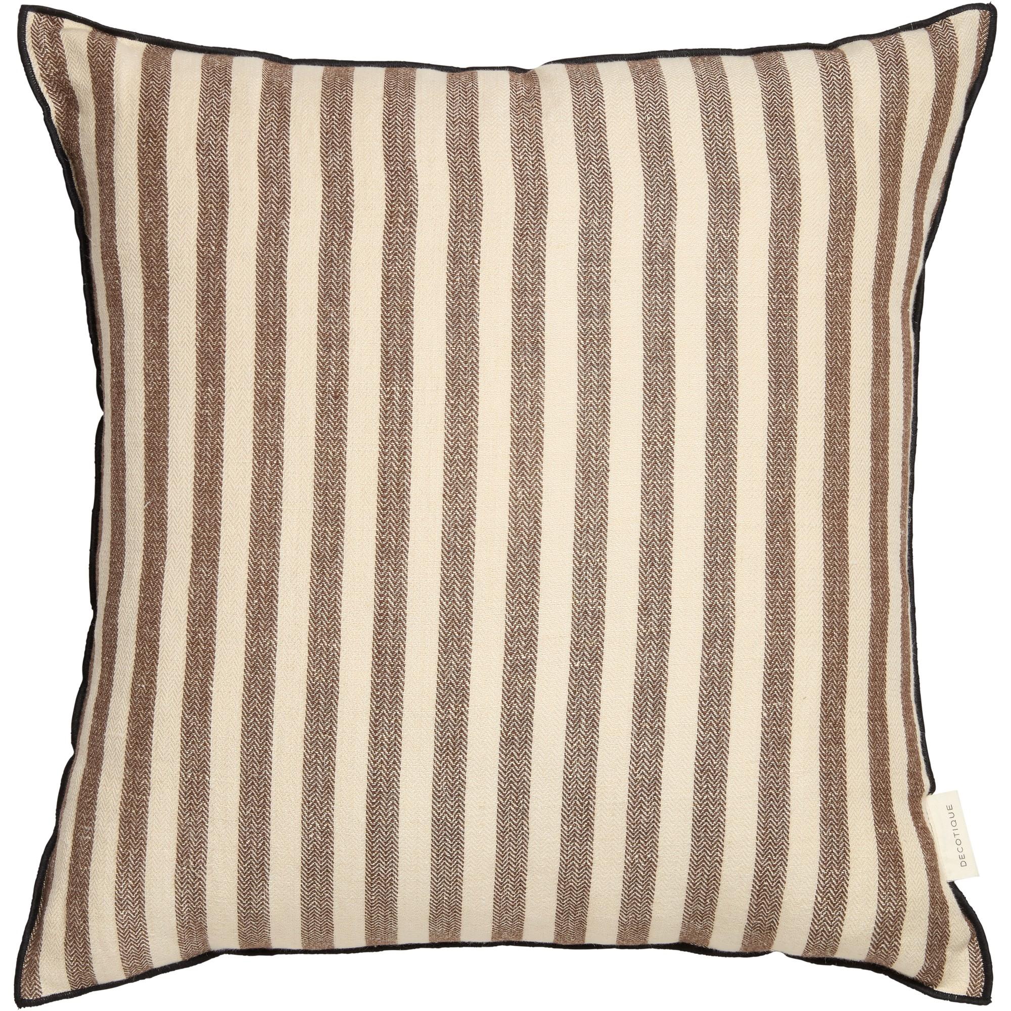 Decotique Outline Stripe Cushion 50x50 Dark Brown