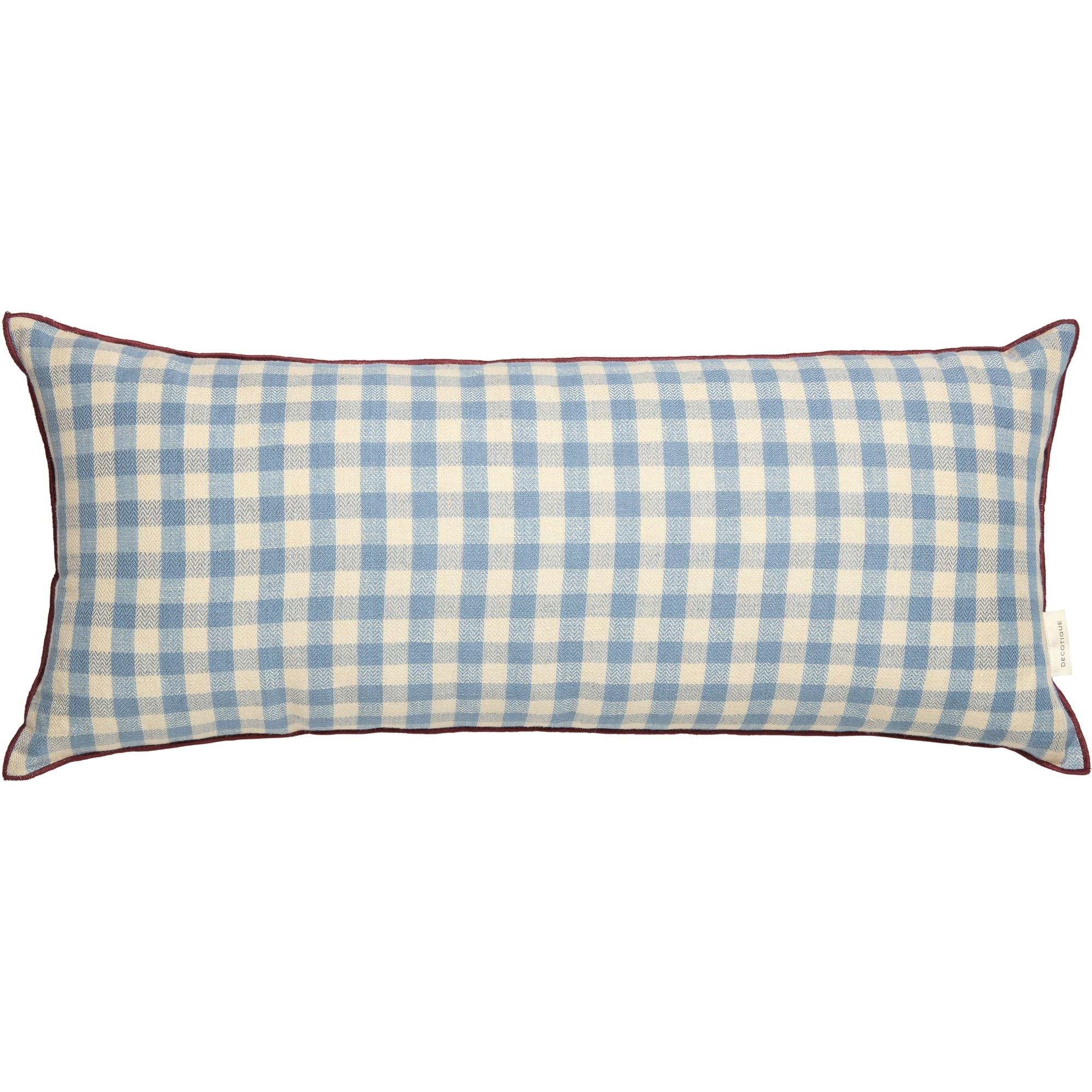 Decotique Outline Check Cushion 30x70 Blue