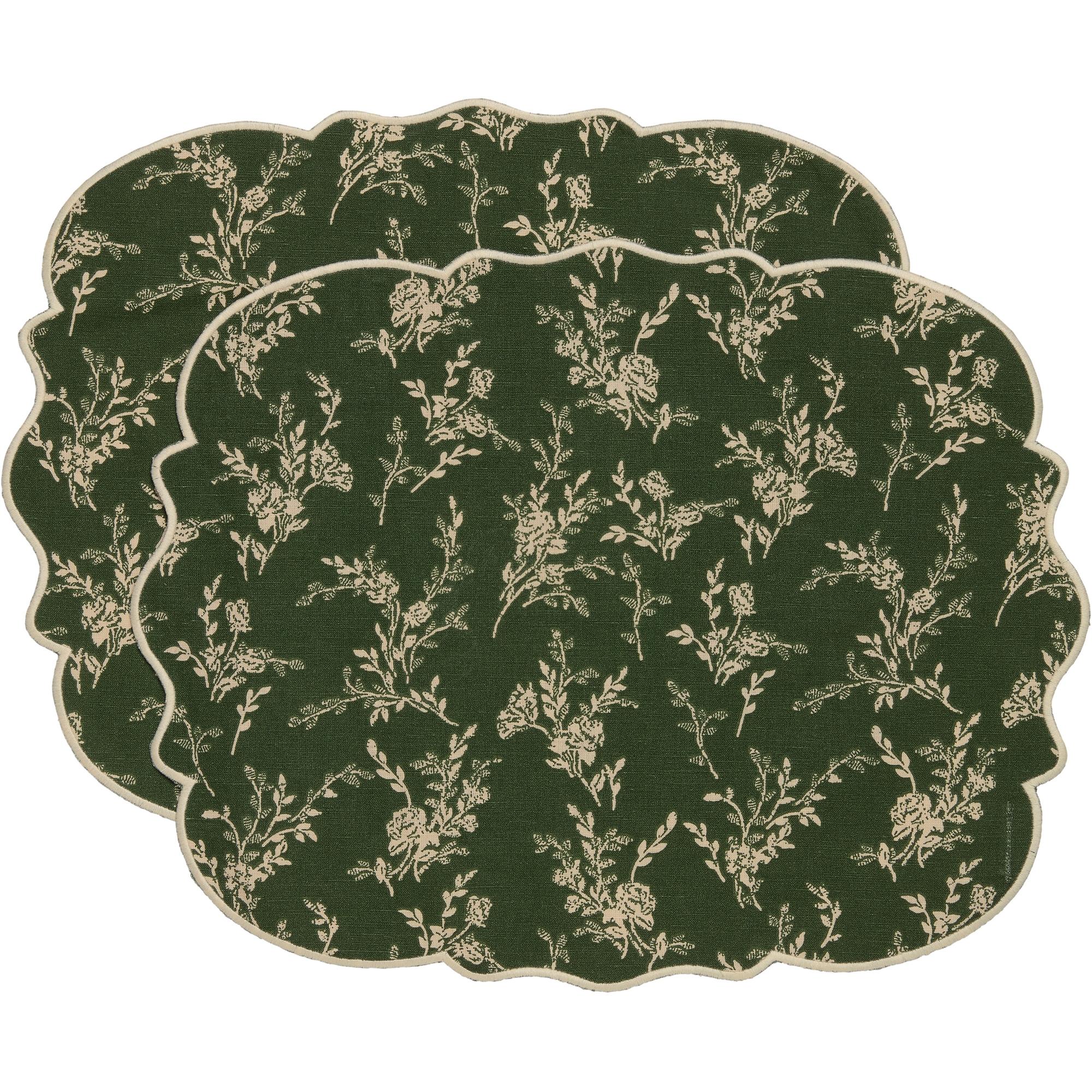 Decotique Gia Placemat Set of 2 Green