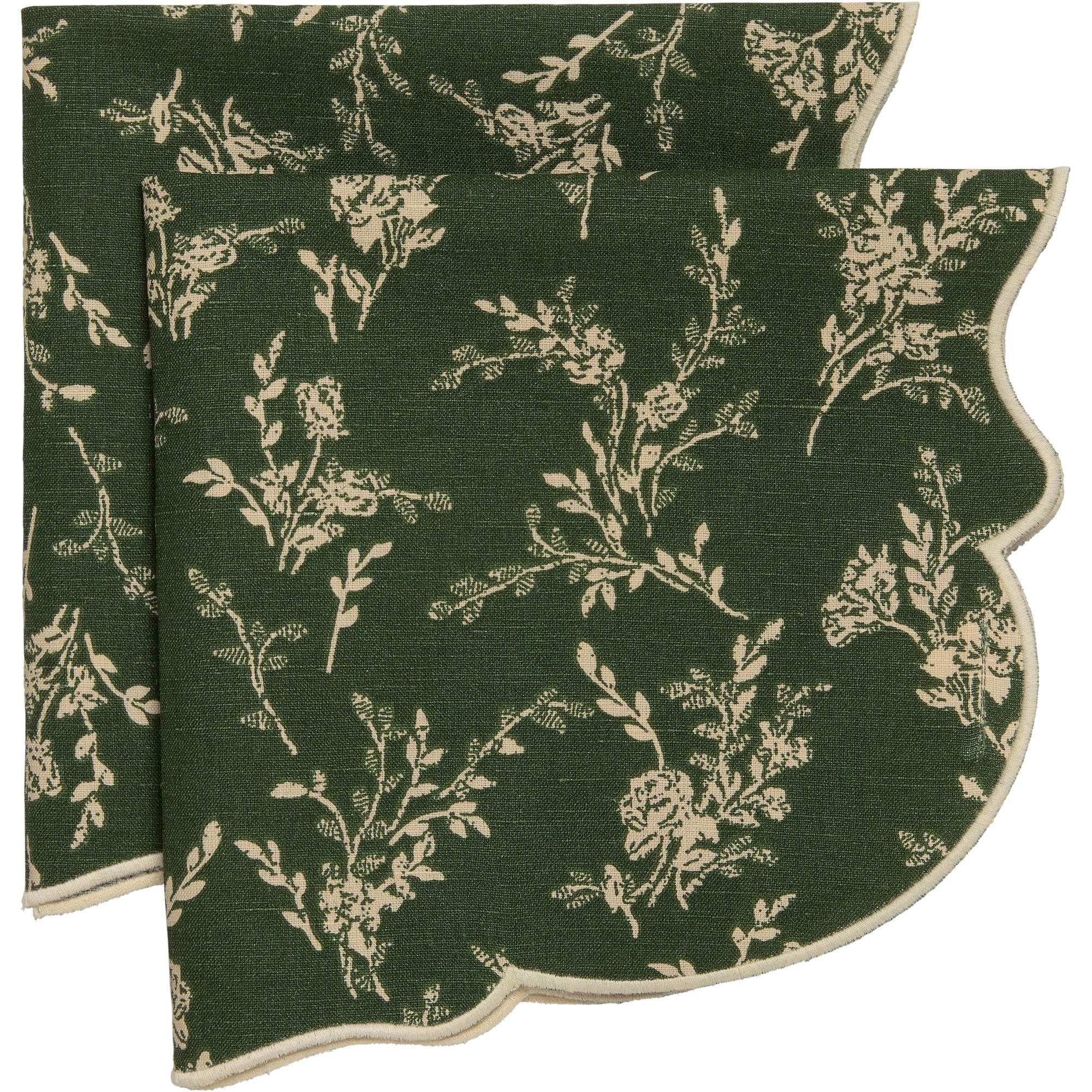 Decotique Gia Napkin Set of 2 Green