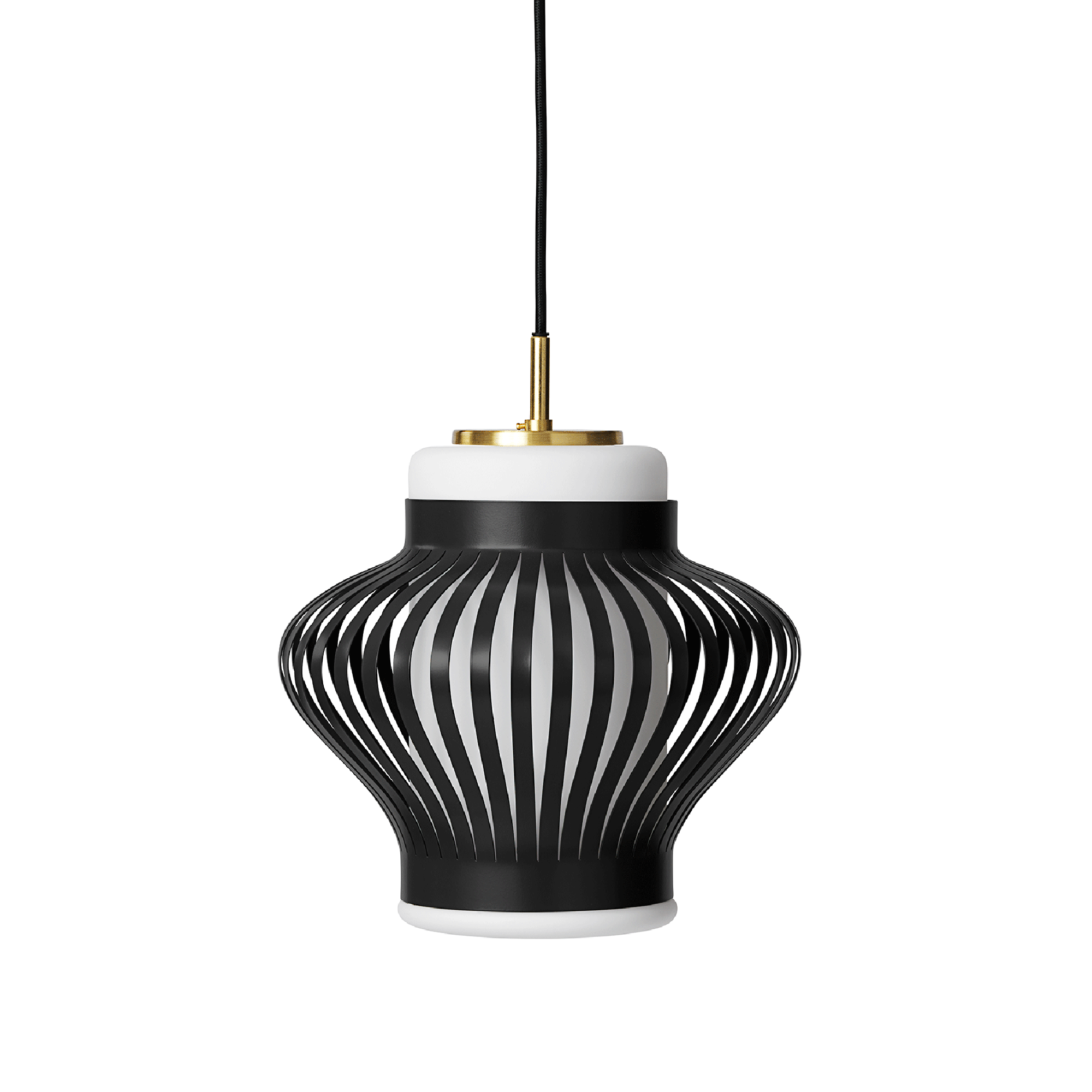 Warm Nordic Opal Lamella Lampadario Nero