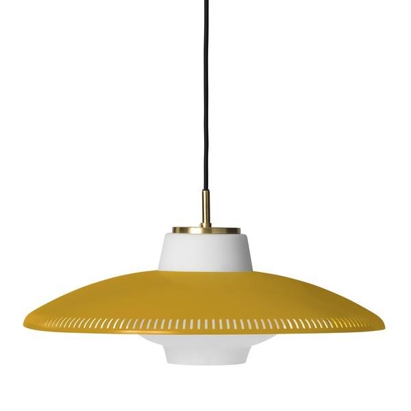 Warm Nordic Opal Shade Pendant Honey Yellow