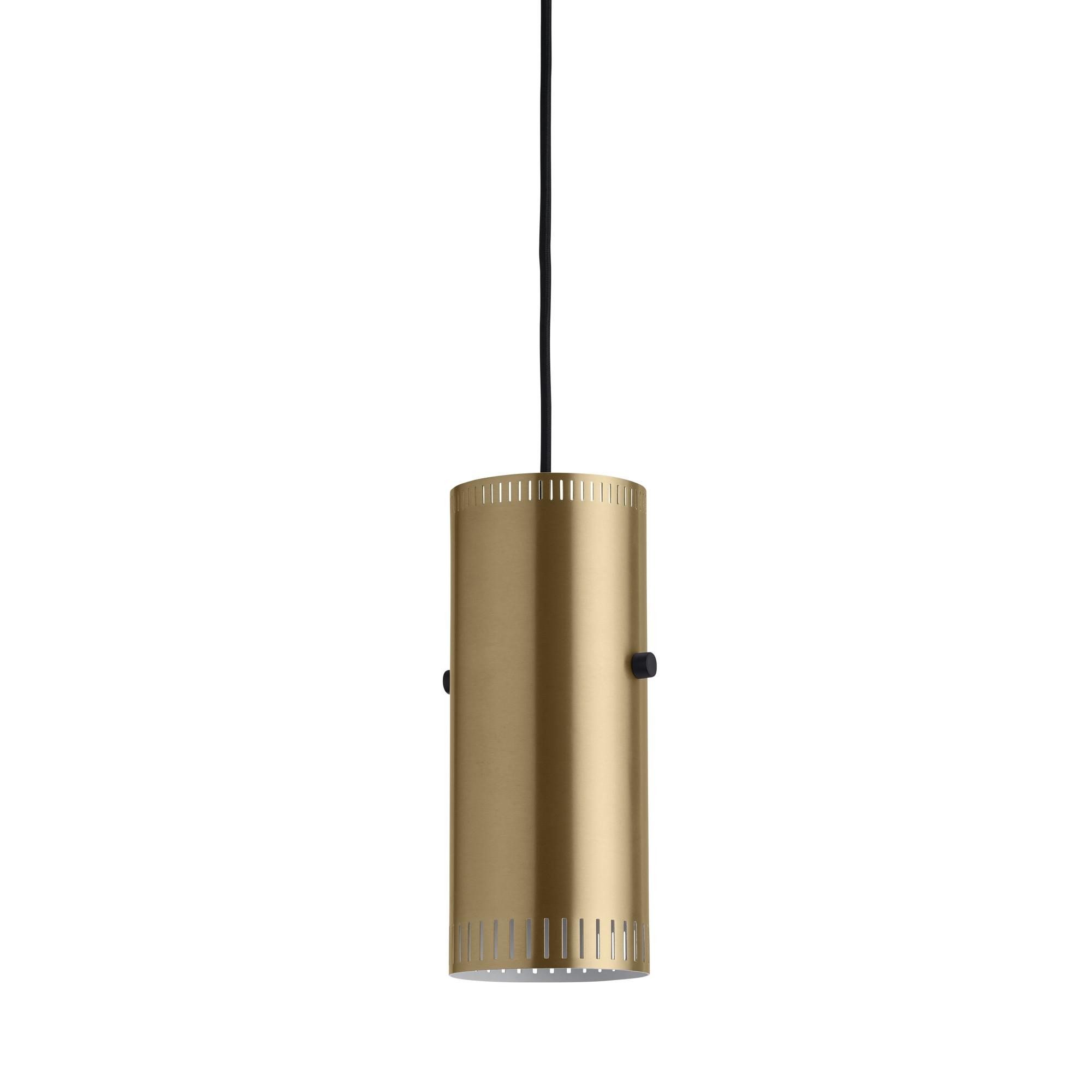 Warm Nordic Trombone Cylinder Pendant Brass