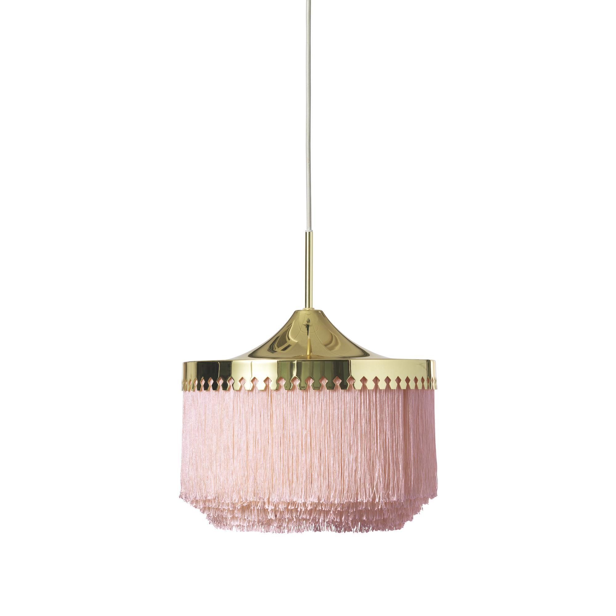 Warm Nordic Fringe Pendant Ø30 Pale Pink