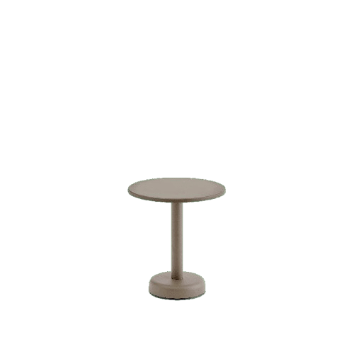 Muuto Linear Steel Outdoor Coffee Table Ø42 Taupe