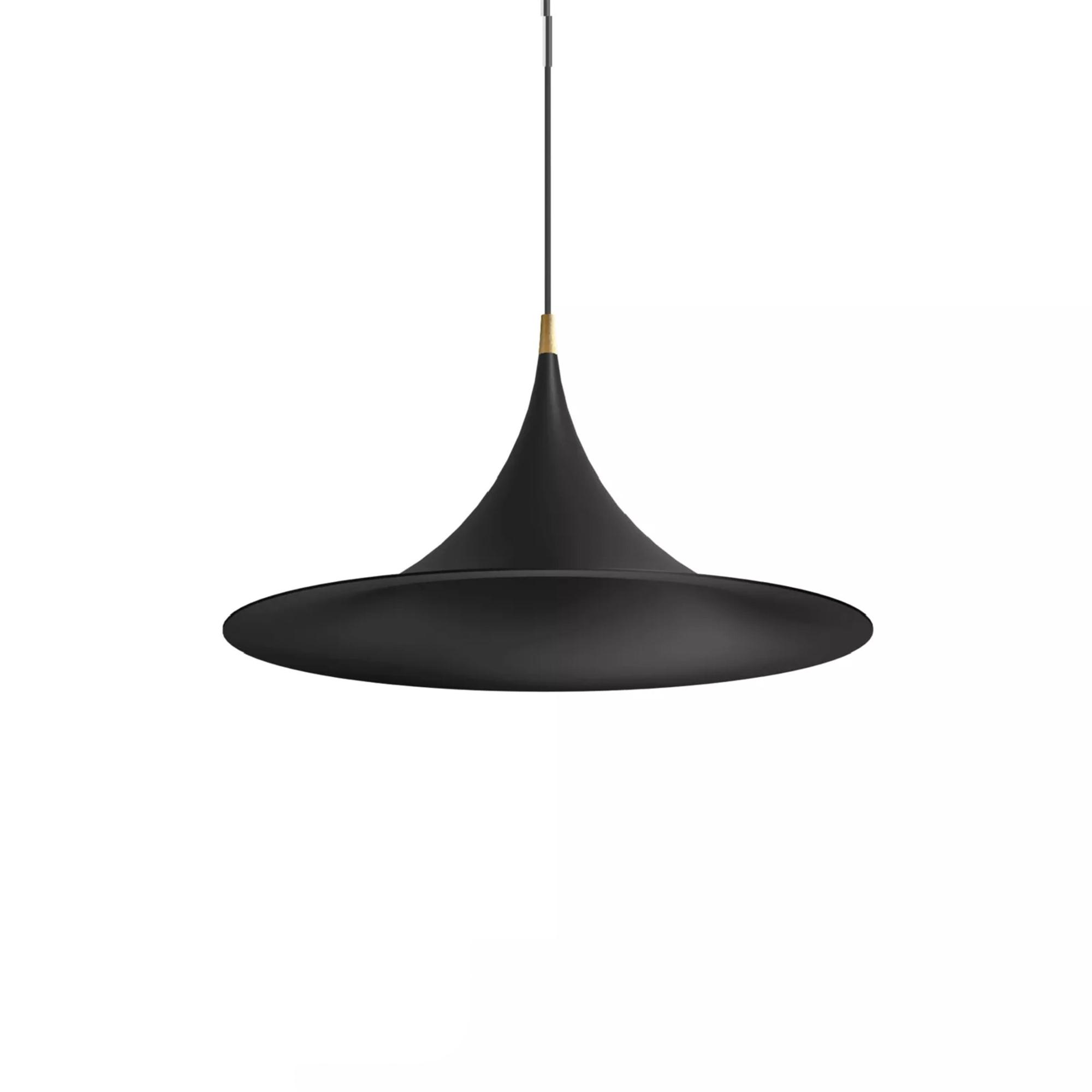 Lámpara Lámpara colgante Linea Light Morgana Ø47 Negro/ Oro Pulido