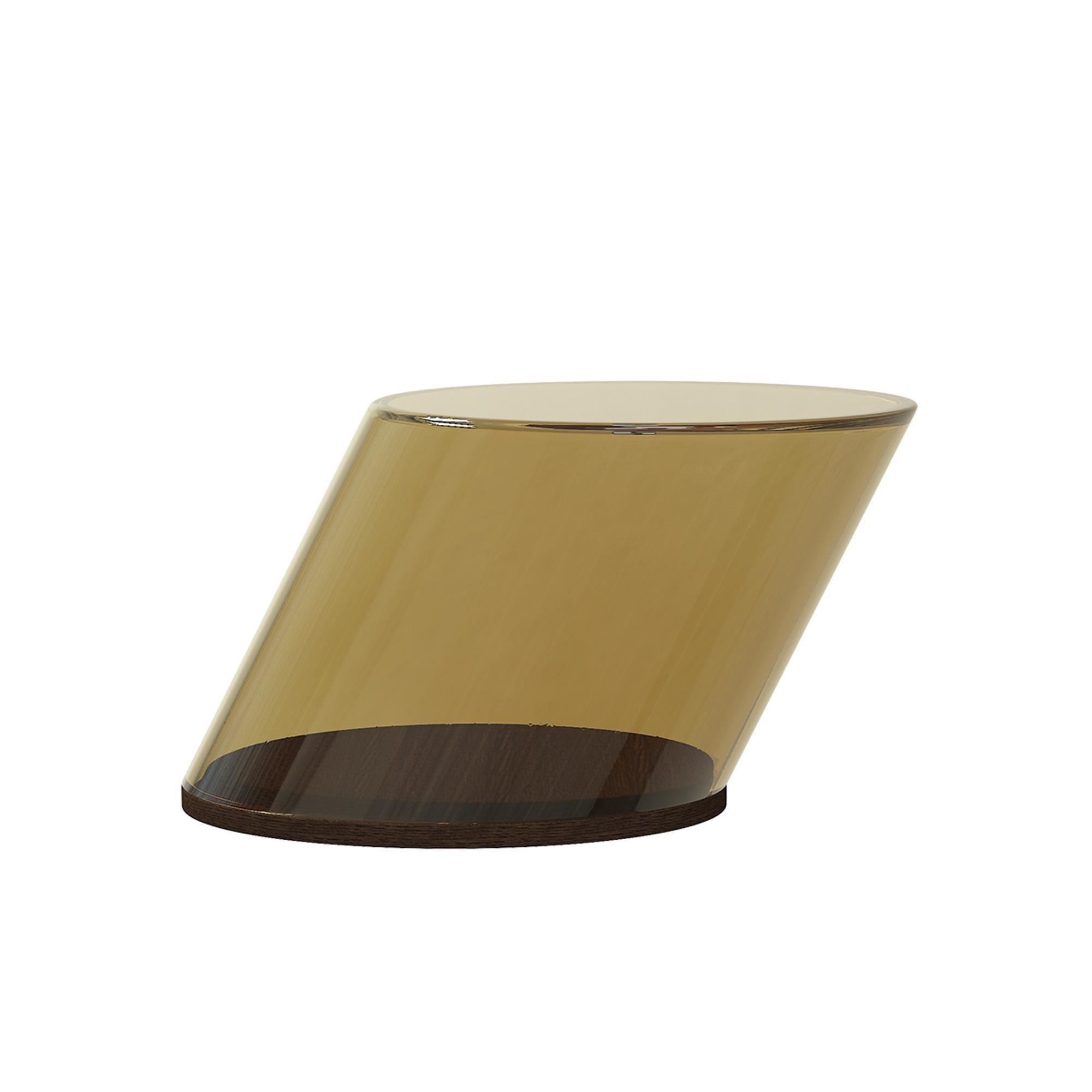 NORR11 Tilt Coffee Table Amber/Glass