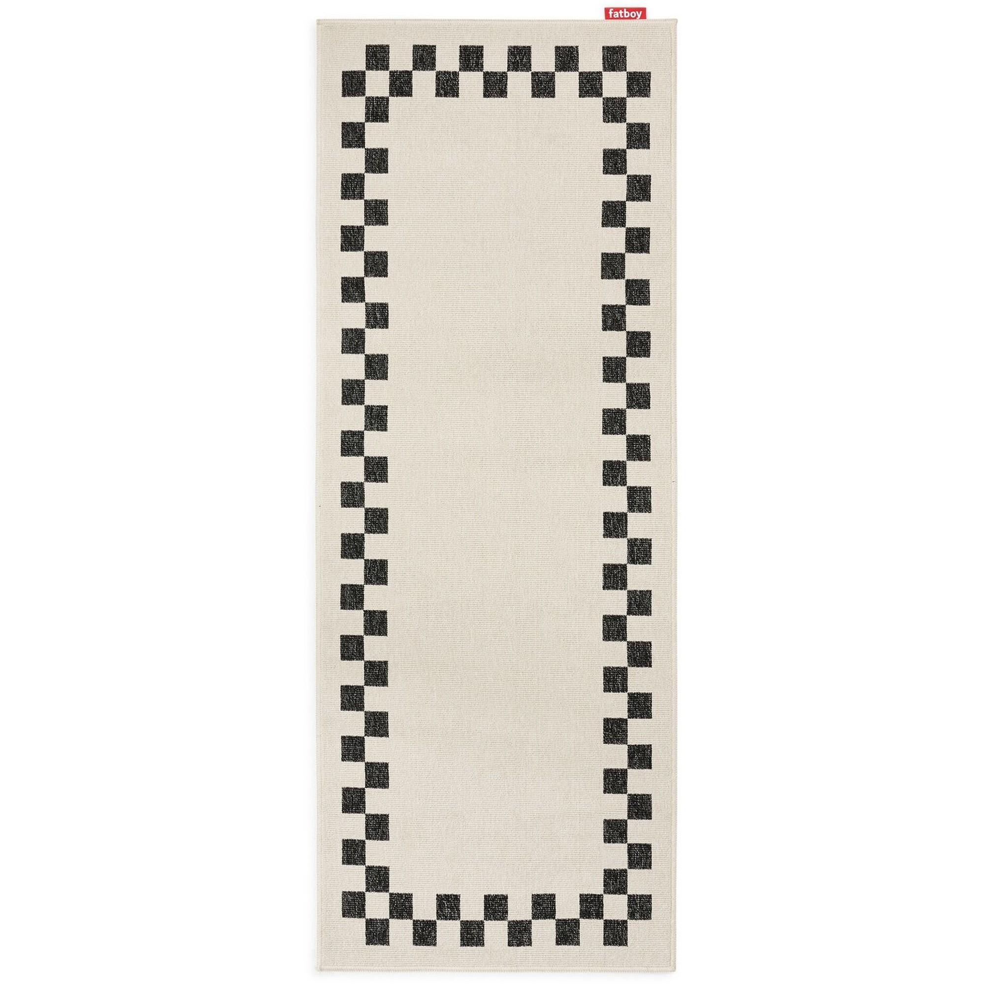 Fatboy Carpretty Catwalk Check -matto 80x200 cm Antrasiitti/Kerma