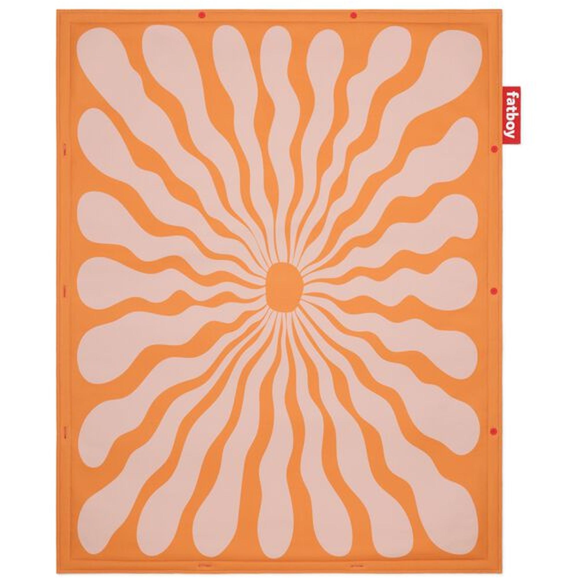 Alfombra Voladora Fatboy de 140x180 cm con Estampado Floral Naranja/ Rosa.