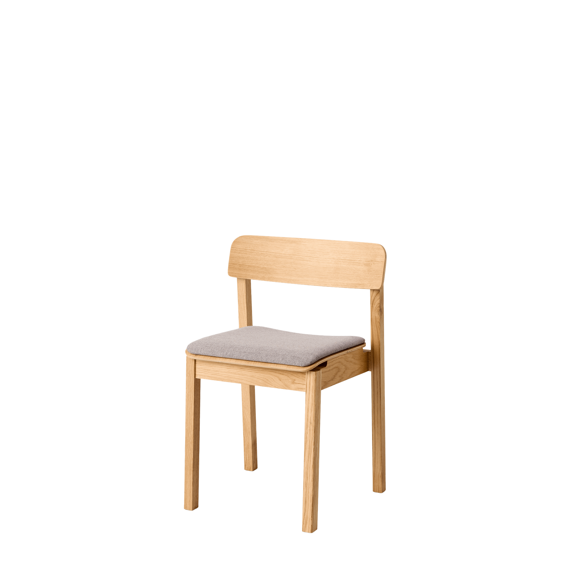 Krzesło do jadalni Moebe Everyday, lakierowany dąb/re-wełna 128