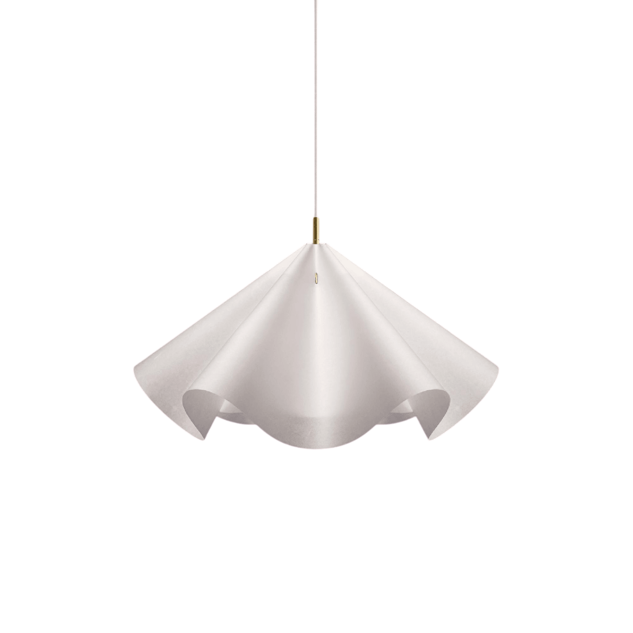Moebe Sinuate Pendant Large White/ Brass