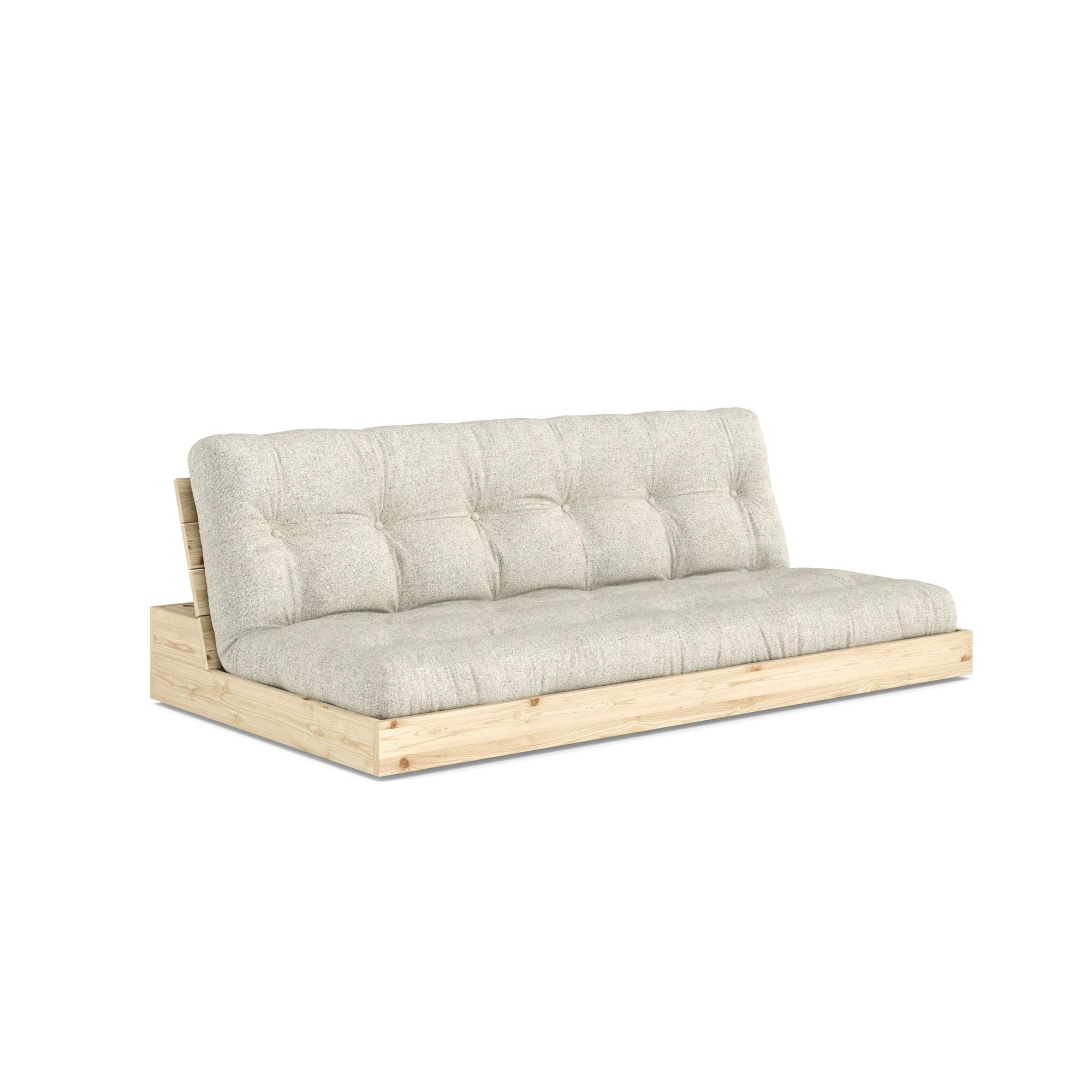 Lampensockel Schlafsofa mit 5-lagiger Matratze, Roh/640 Soft Chalk