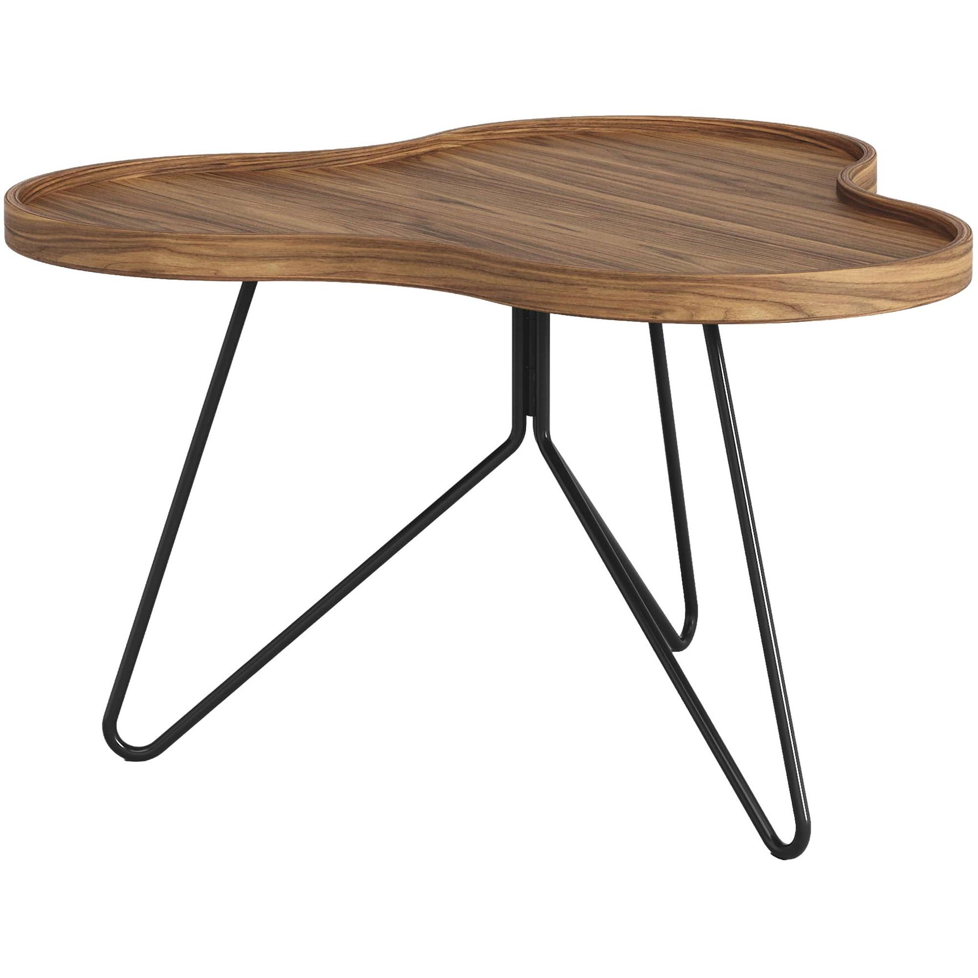 Swedese Flower Mono -sohvapöytä 66x39 musta/pähkinä