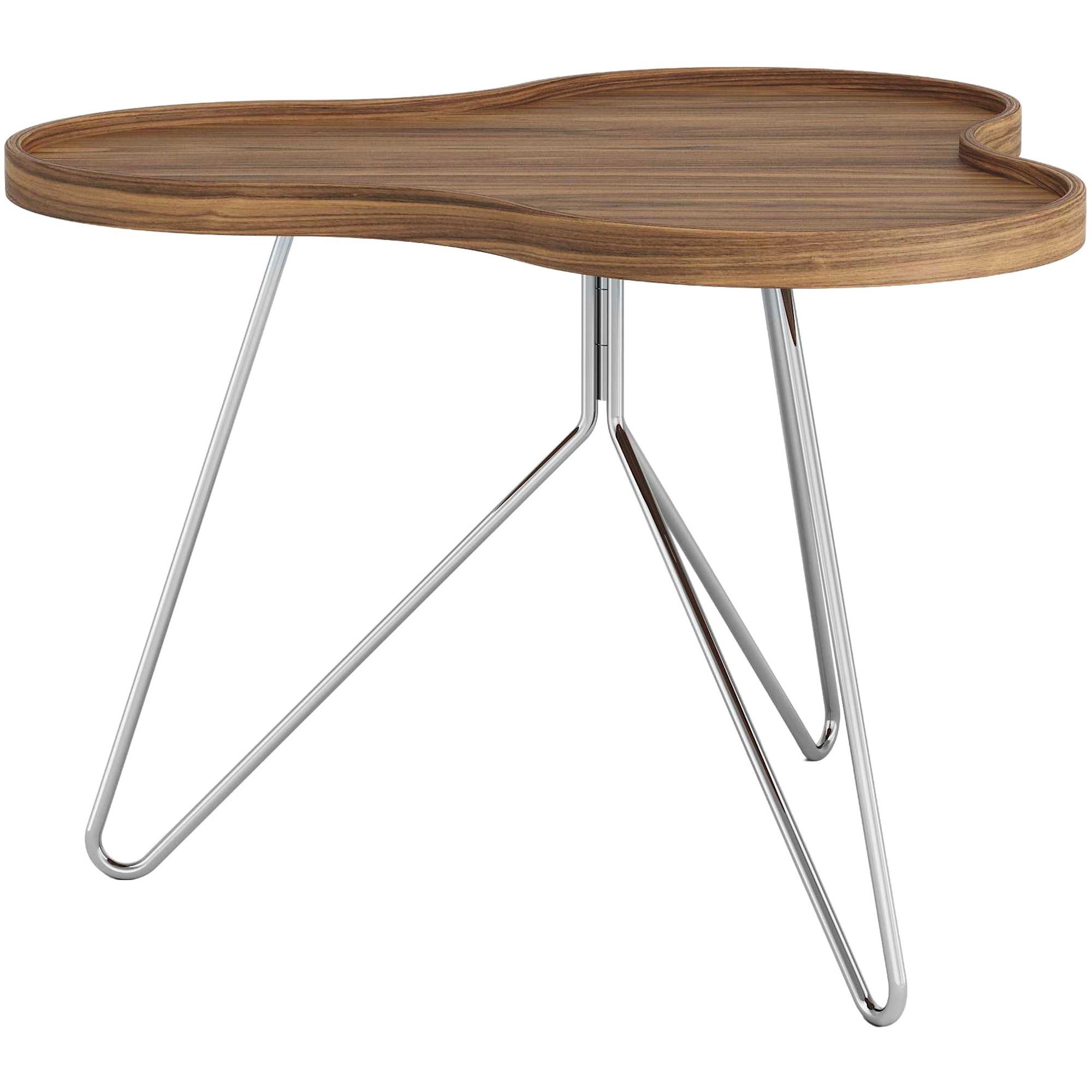 Swedese Flower Mono -sohvapöytä 66x45 kromi/pähkinä