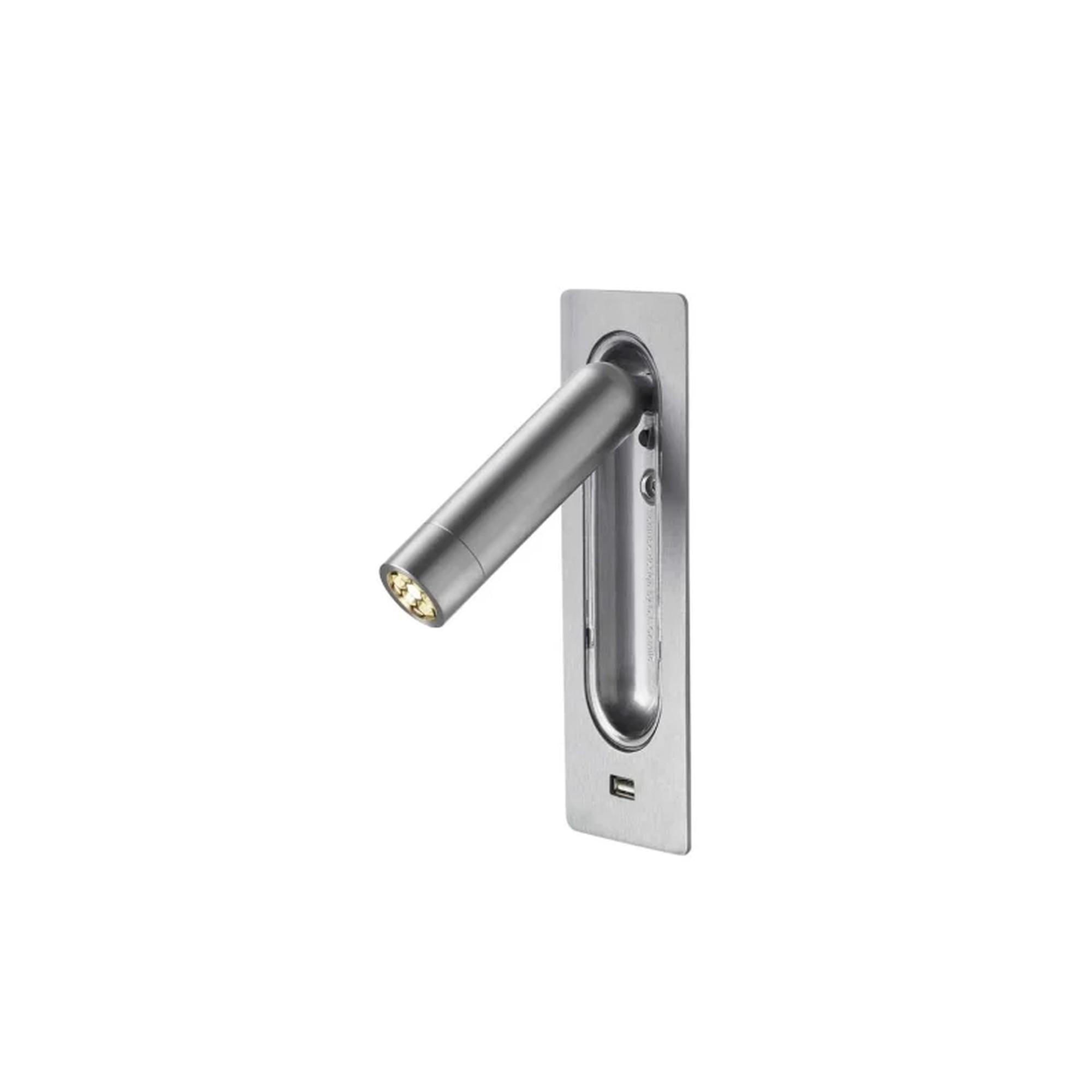 Lámpara de pared Marset Ledtube con USB y Aluminio