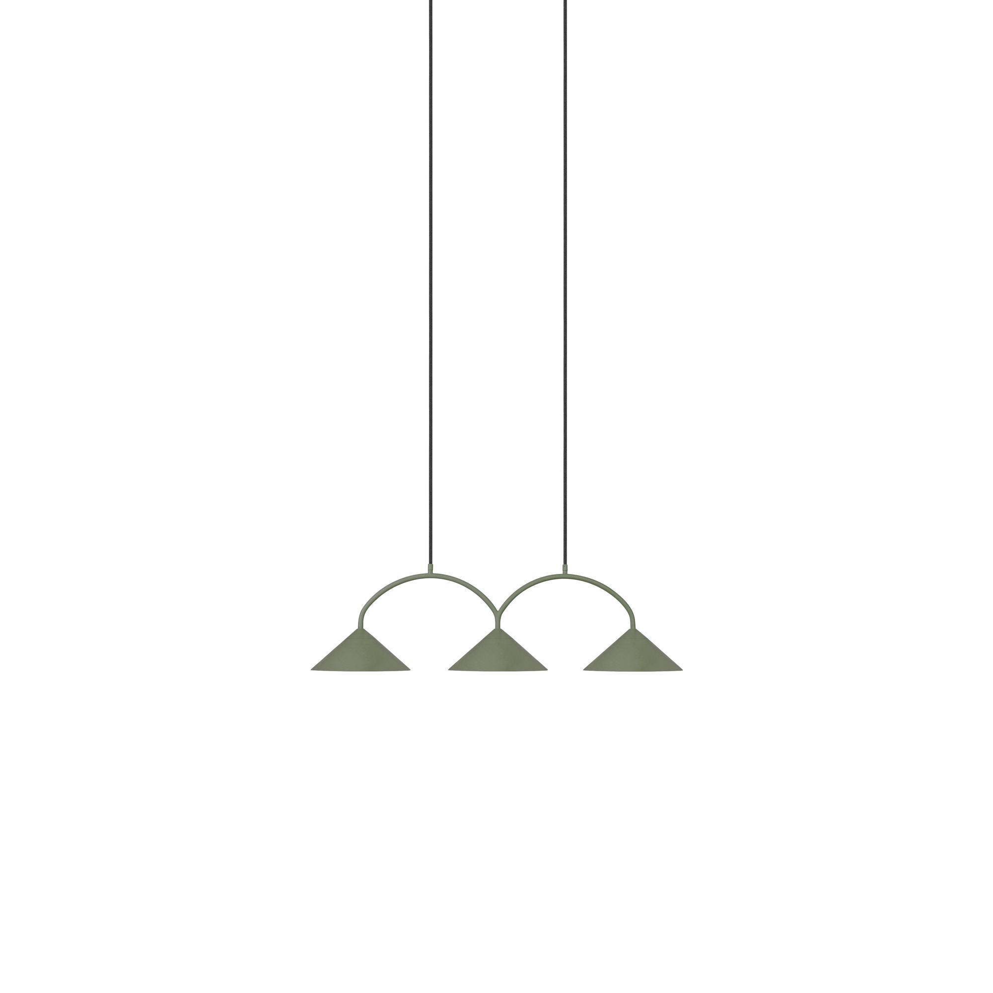 Globen Lighting Curve 3 Pendant Green