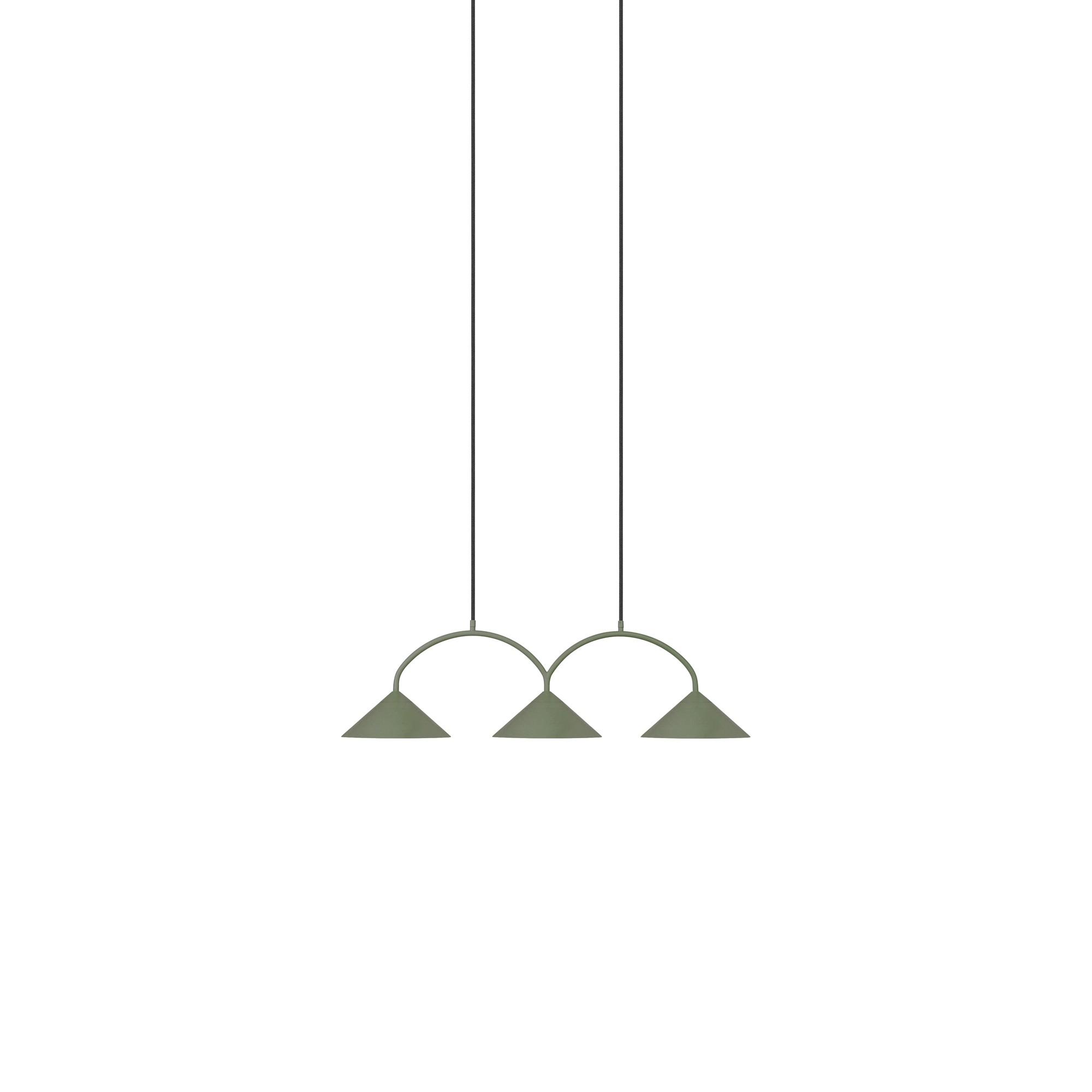 Globen Lighting Curve 3 Pendant Green
