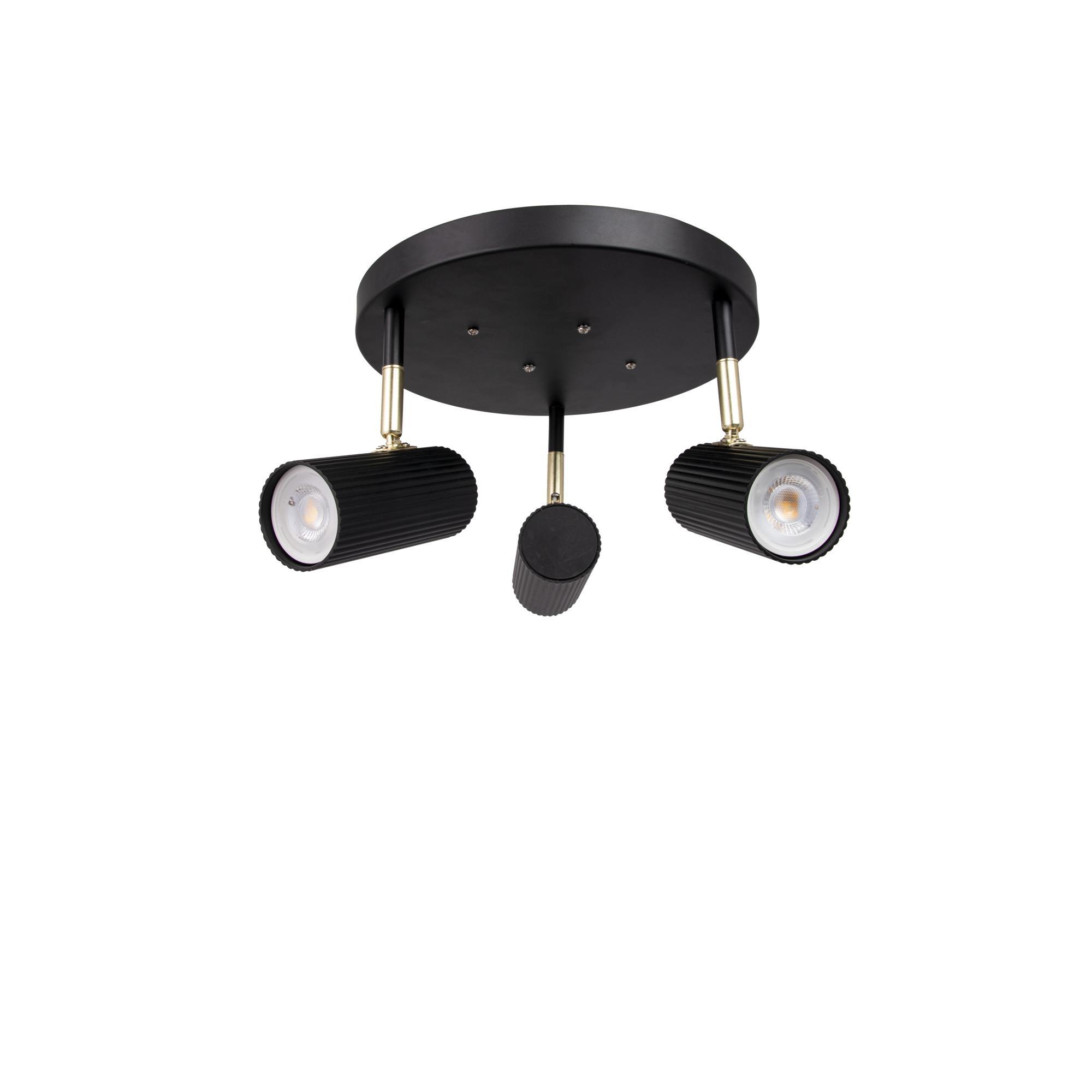 Globen Lighting Hubble 3 Ceiling Light Black | AndLight